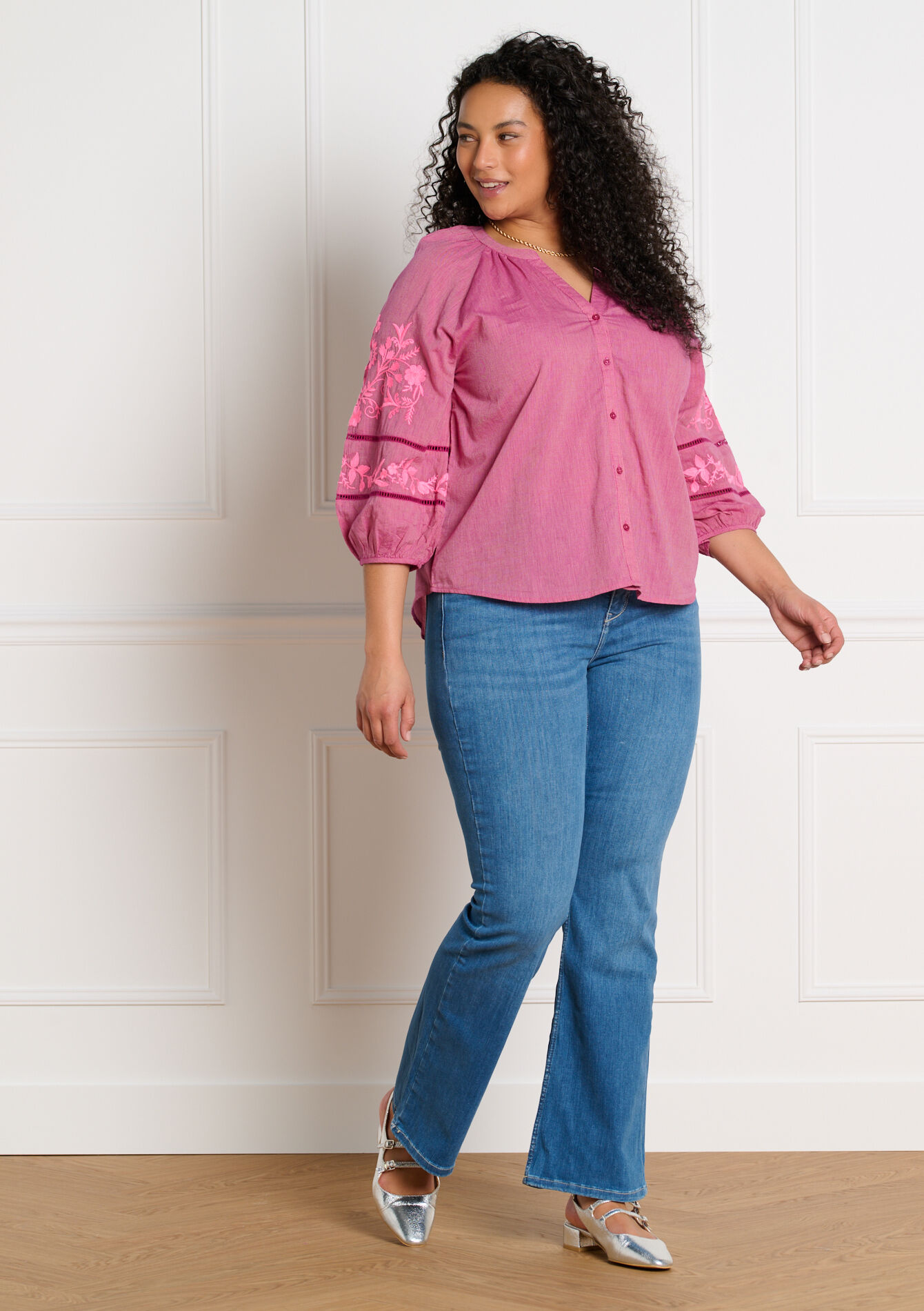 Romantic embroidered shirt, Romantic embroidered shirt, , back