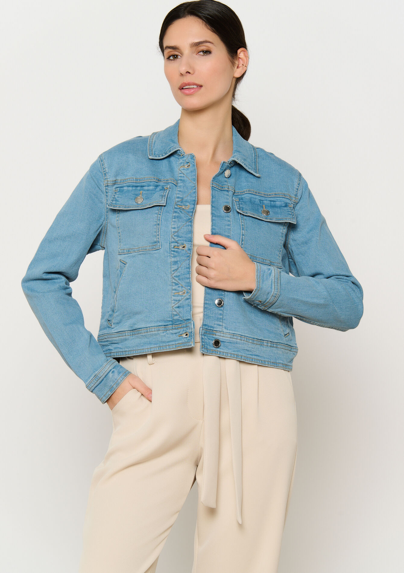 Denim jas - BLUE BLEACHED - 09100982_0502