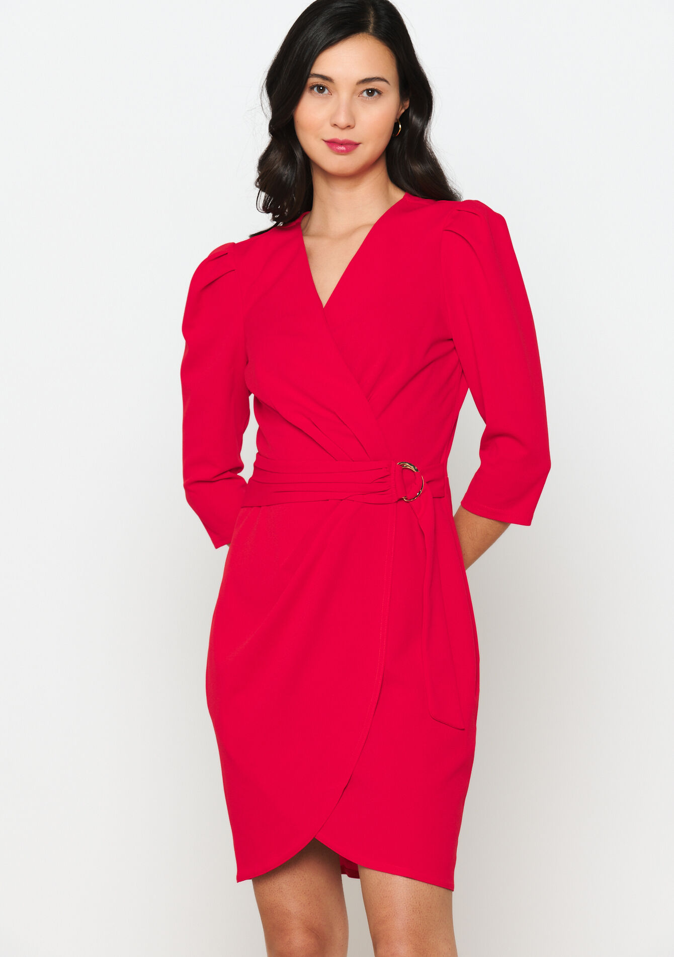 Jurk met wikkeltop, Jurk met wikkeltop - RED LIPSTICK - 08103495_5310