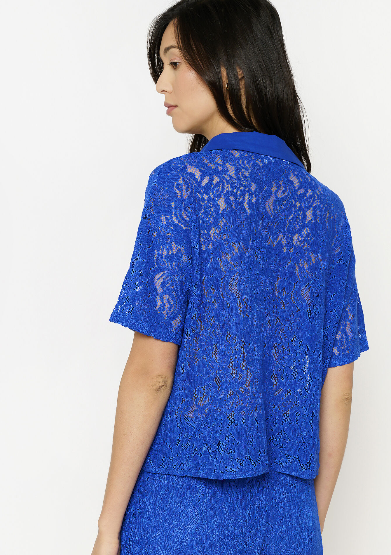 Chemisier en dentelle, Chemisier en dentelle - ELECTRIC BLUE - 05702888_1619