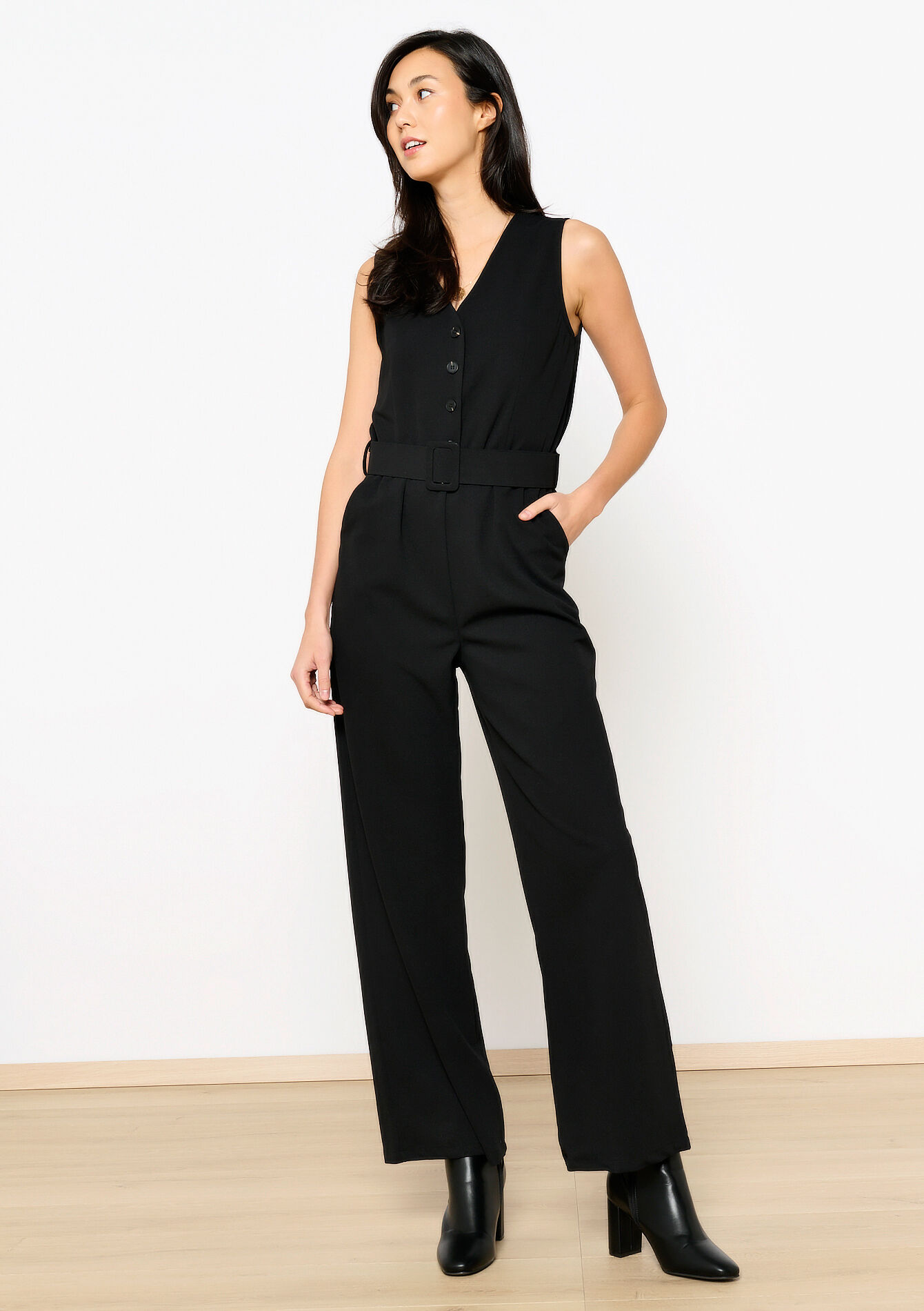 Jumpsuit in scubastof, Jumpsuit in scubastof - BLACK - 1123362