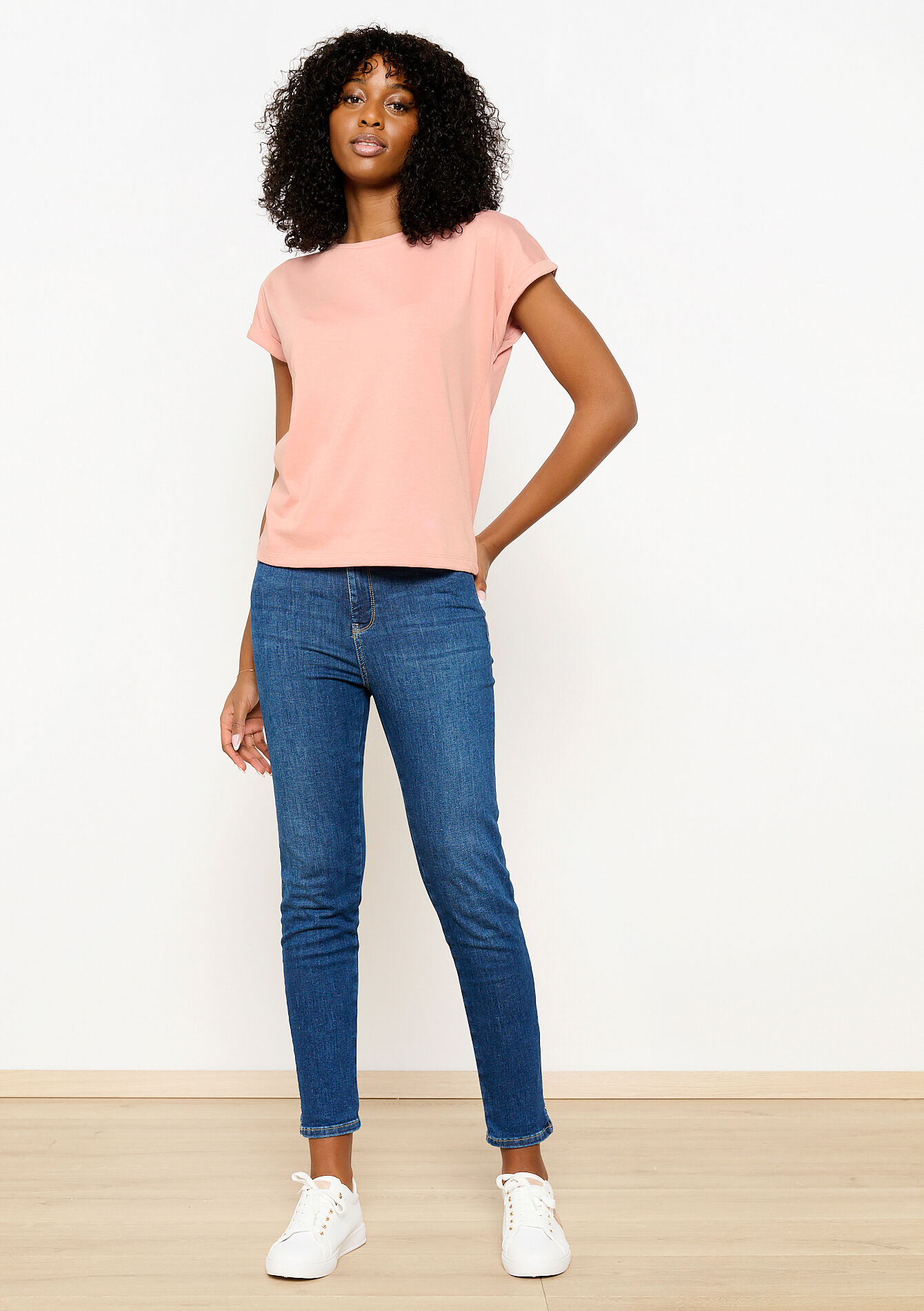 Basic T-shirt, Basic T-shirt - NUDE PINK - 02301630_1301