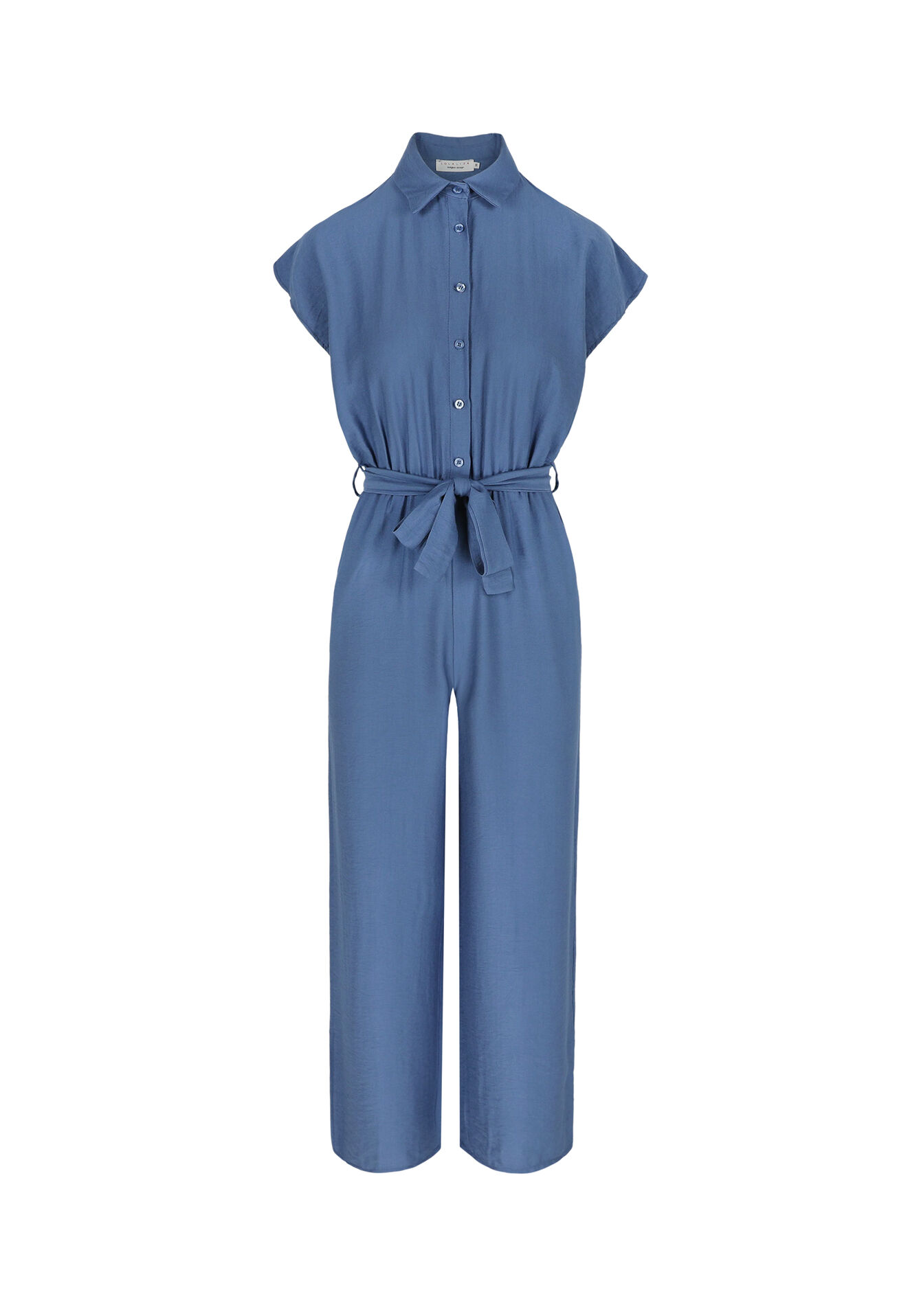 Jumpsuit met korte mouwen, Jumpsuit met korte mouwen - BLUE PASTEL - 06004507_3003