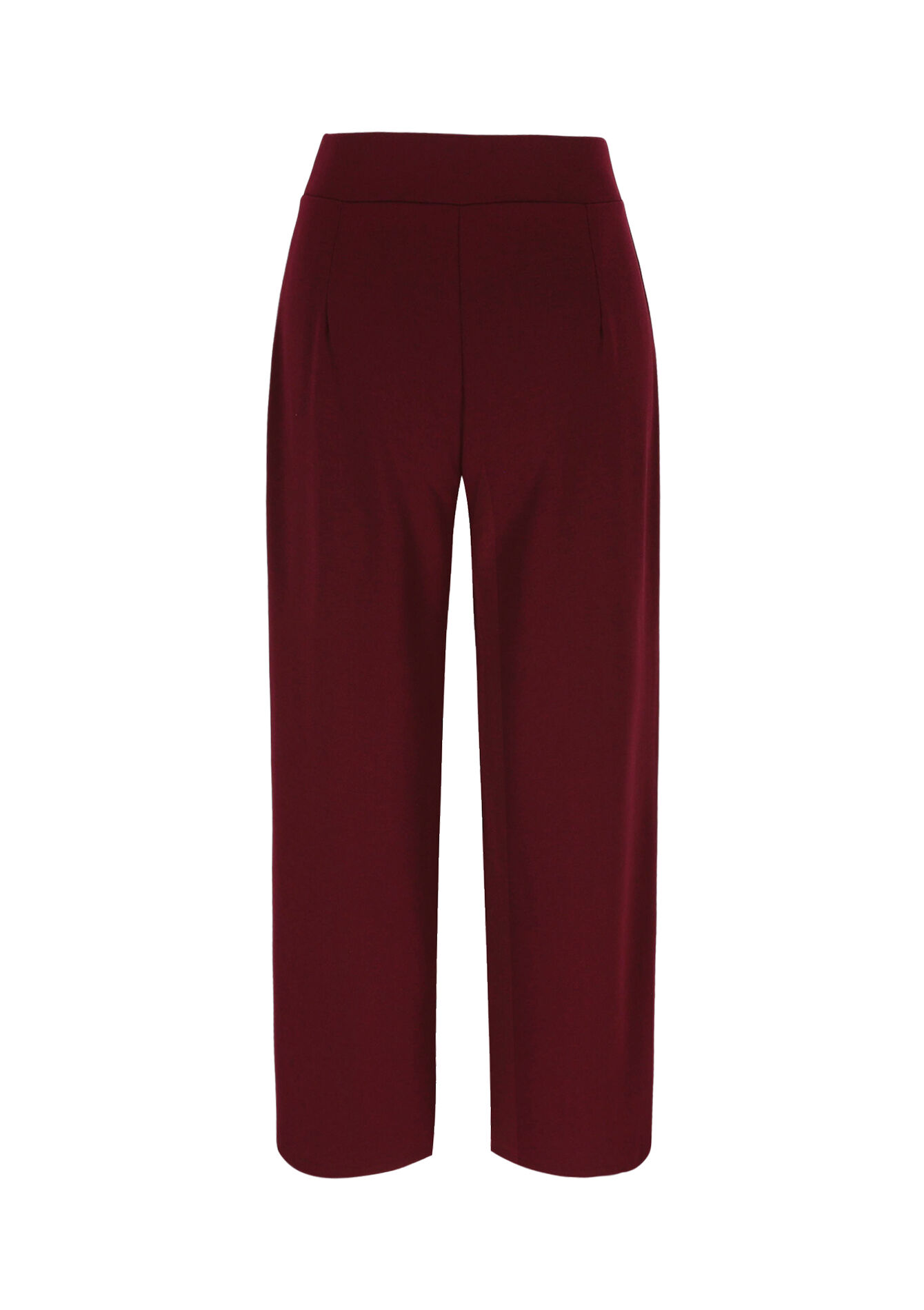 Soepele broek met hoge taille - BORDEAUX WINE - 06601029_5514