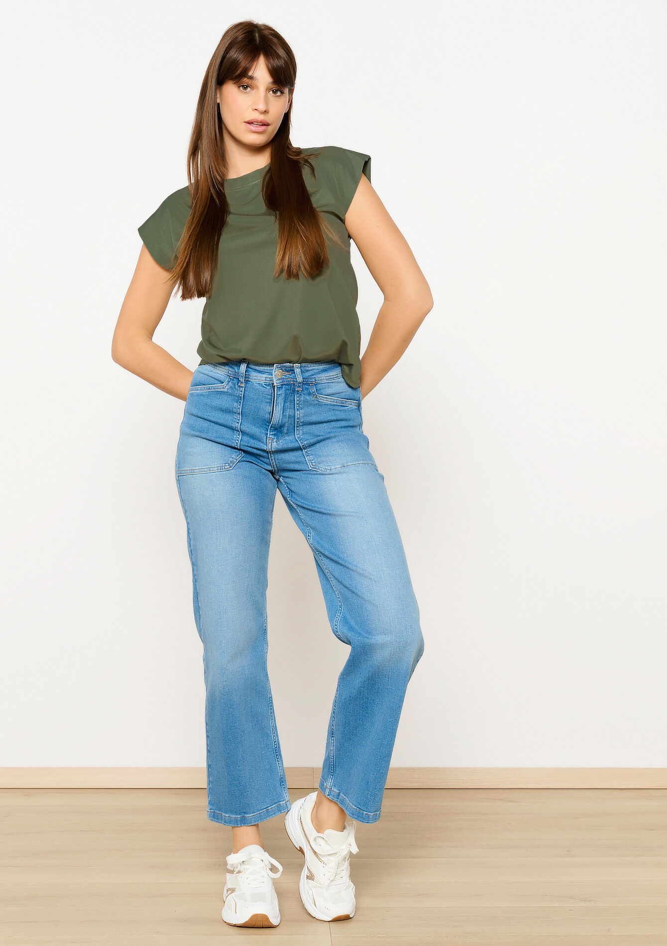 T-shirt met korte mouwen, T-shirt met korte mouwen - KHAKI FADED - 02301715_4326