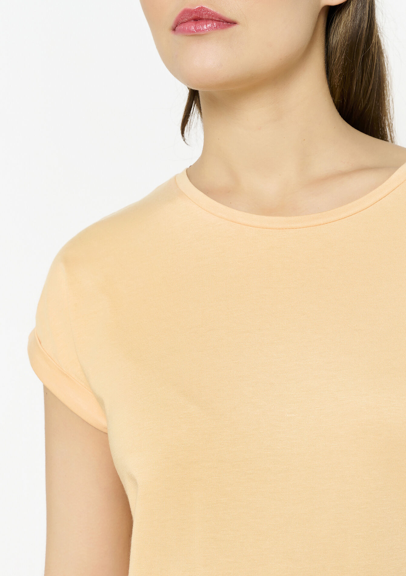 T-shirt basique, T-shirt basique - ORANGE PASTEL - 02301630_1267