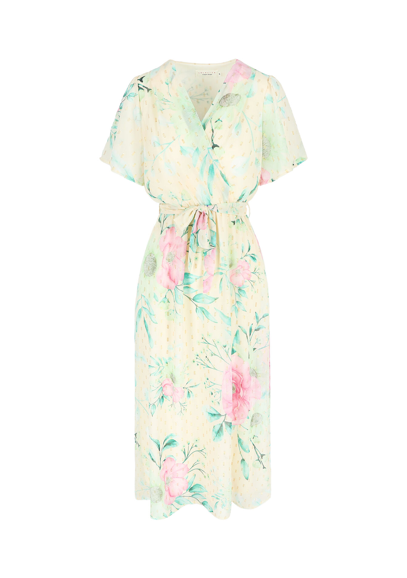 Robe longue à imprimé fleuri, Robe longue à imprimé fleuri - VANILLA WHITE - 08103670_1013