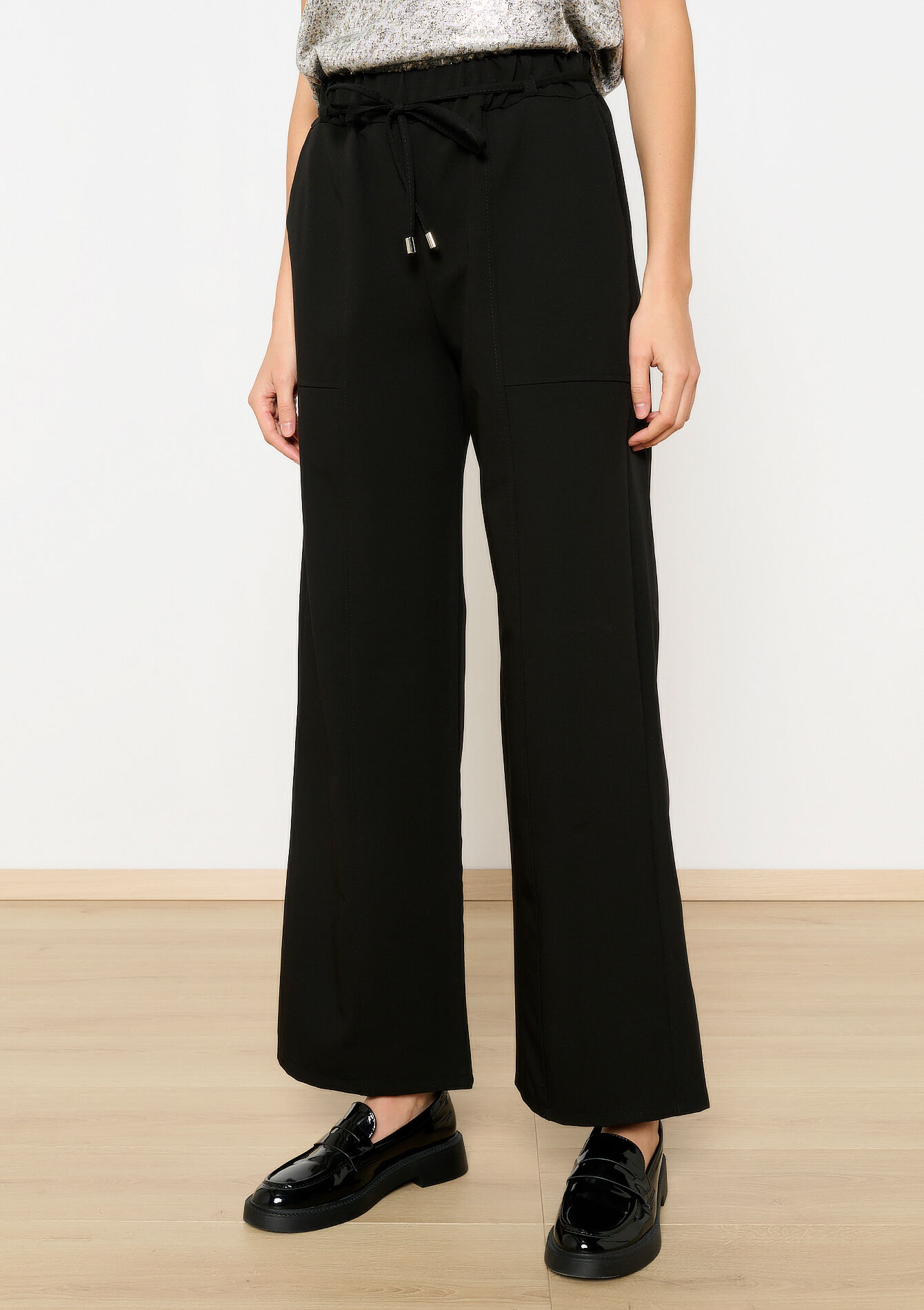 Losse wide leg broek, Losse wide leg broek - BLACK - 06600958_1119