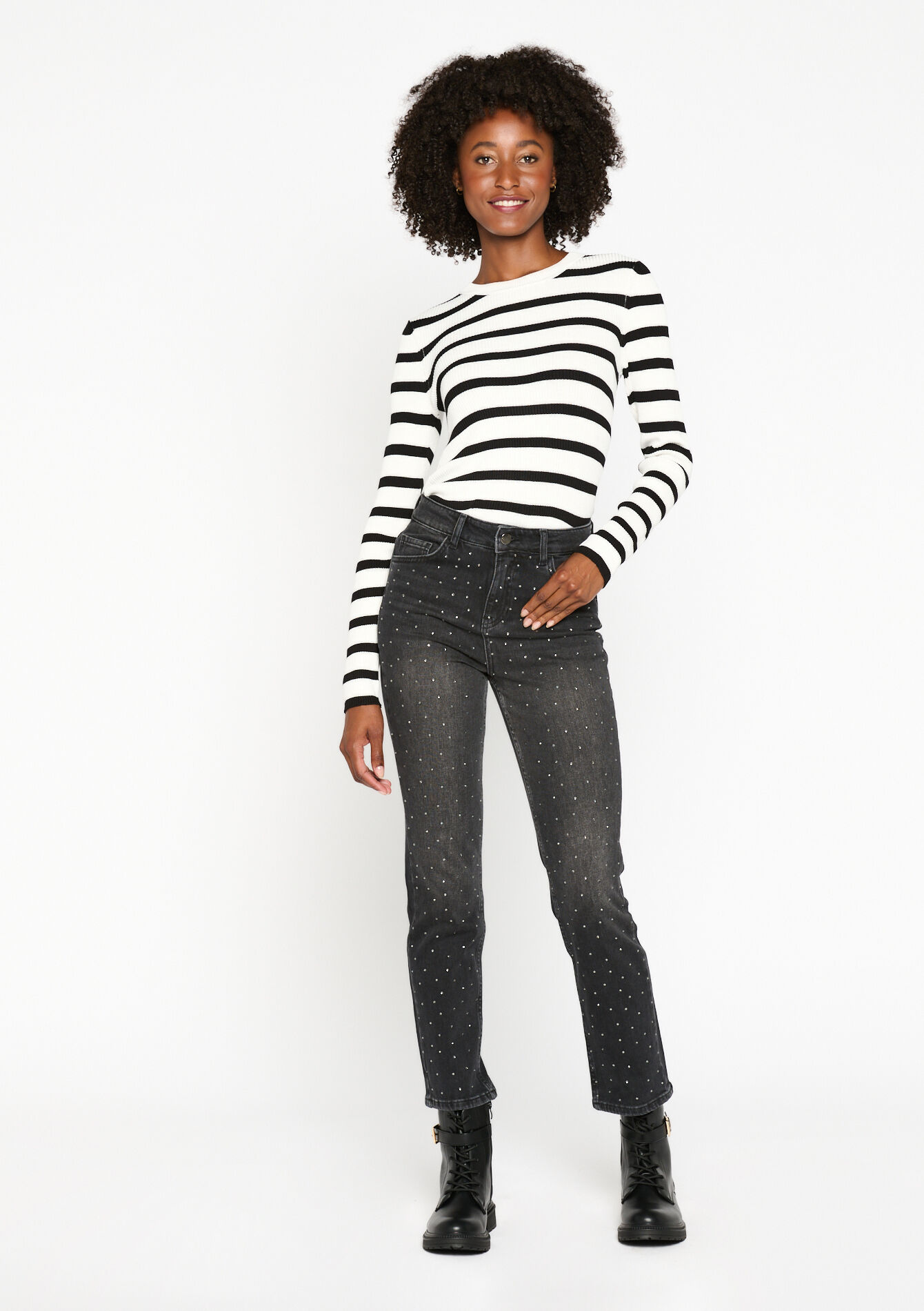 Jean avec strass, Jean avec strass - BLACK - 22000480_0503