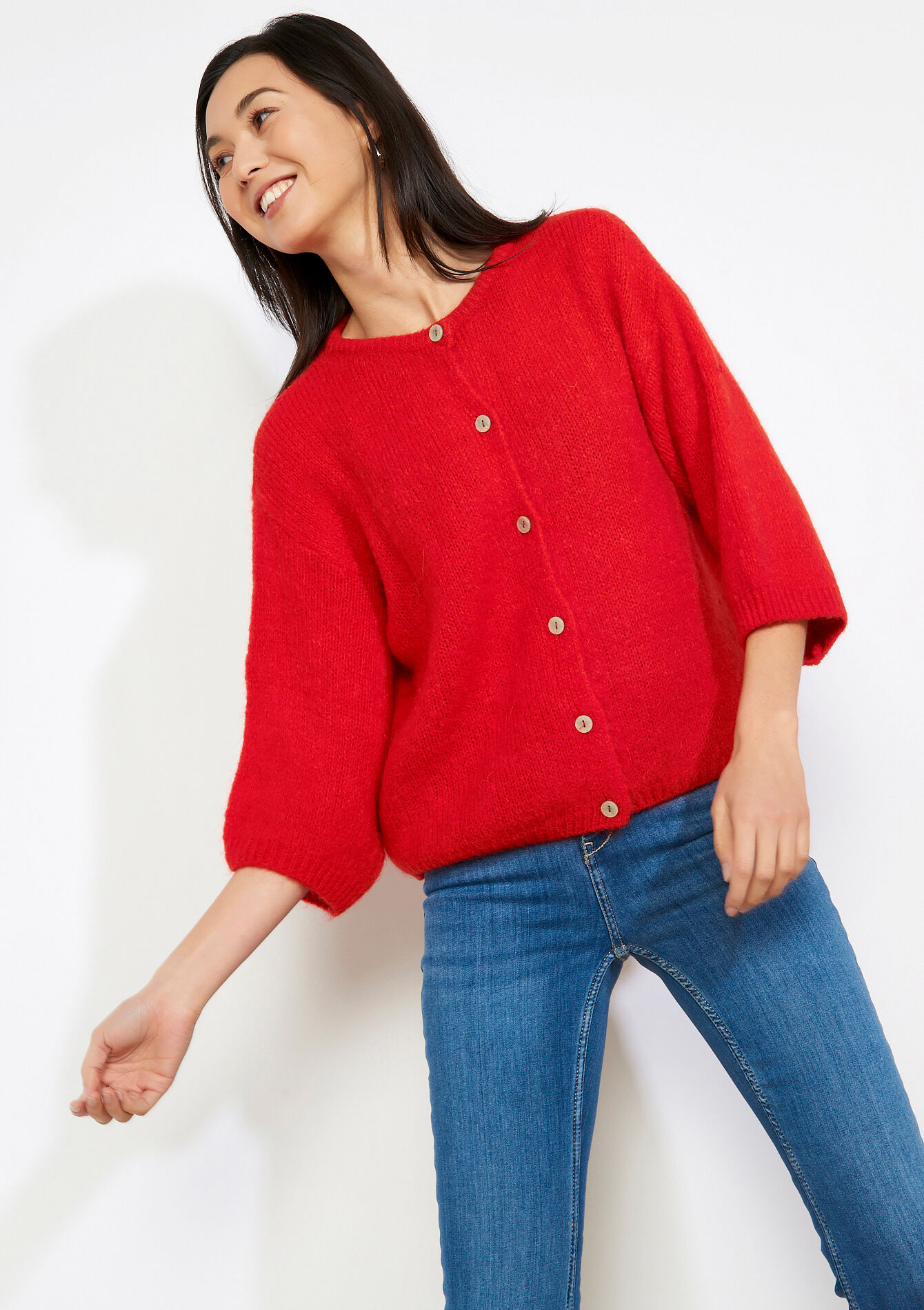 Minimalistisch vest met knopen, Minimalistisch vest met knopen - RED LOLLIPOP - 04101446_5301