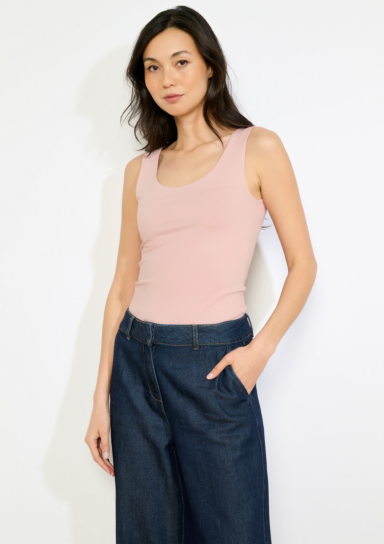 Tanktop met ronde hals, Tanktop met ronde hals - NUDE LOTUS - 02200530_4118