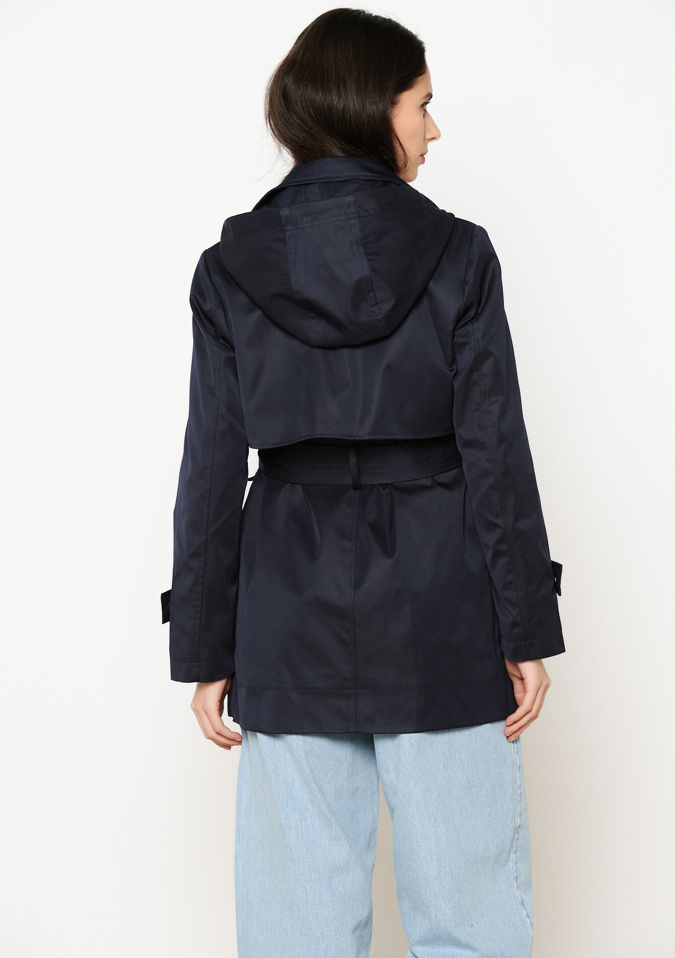 Halflange trenchcoat, Halflange trenchcoat - NAVY BASIC - 23000720_2723