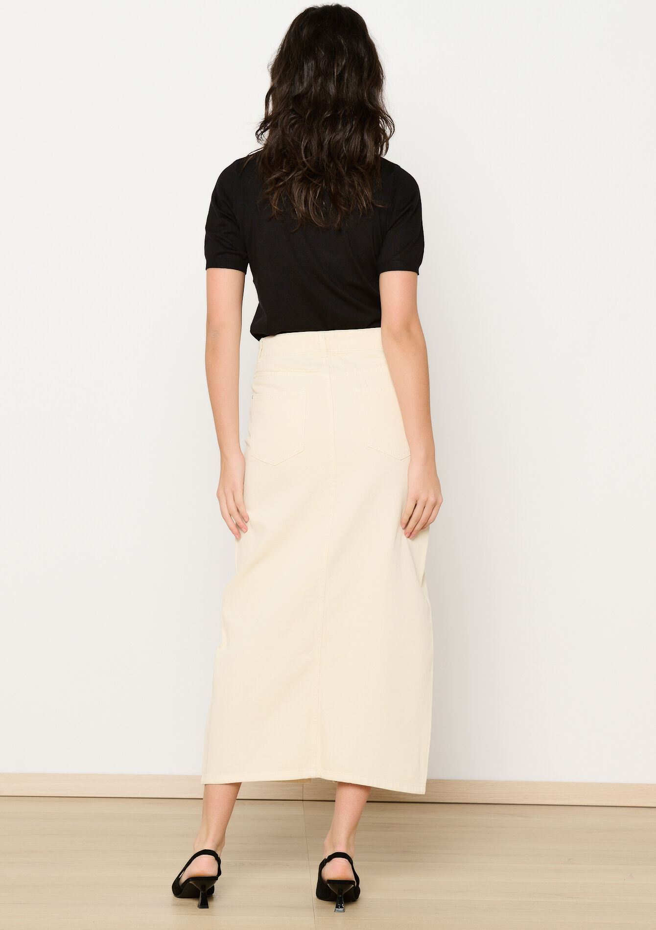 Maxirok met split, Maxirok met split - LT BEIGE - 07101295_2527