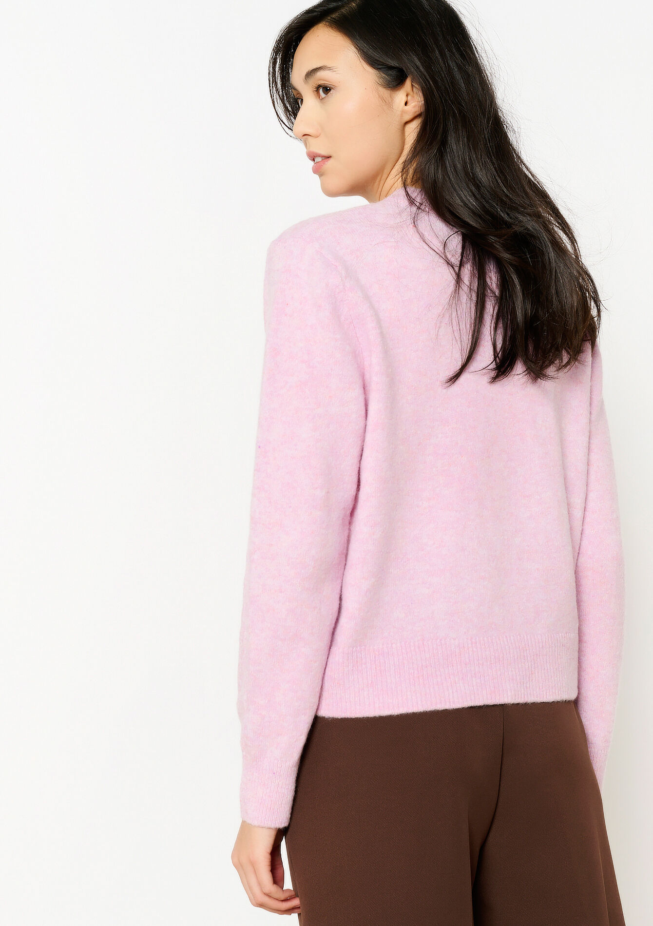 Pull basique à col rond, Pull basique à col rond - LIGHT PINK - 04006821_1303