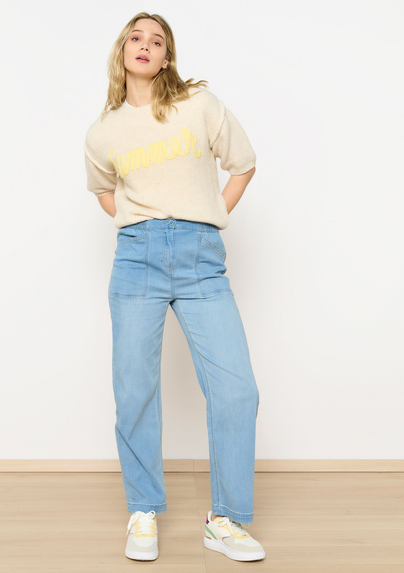 Zachte trui met opschrift, Zachte trui met opschrift - LT BEIGE - 04006907_2527