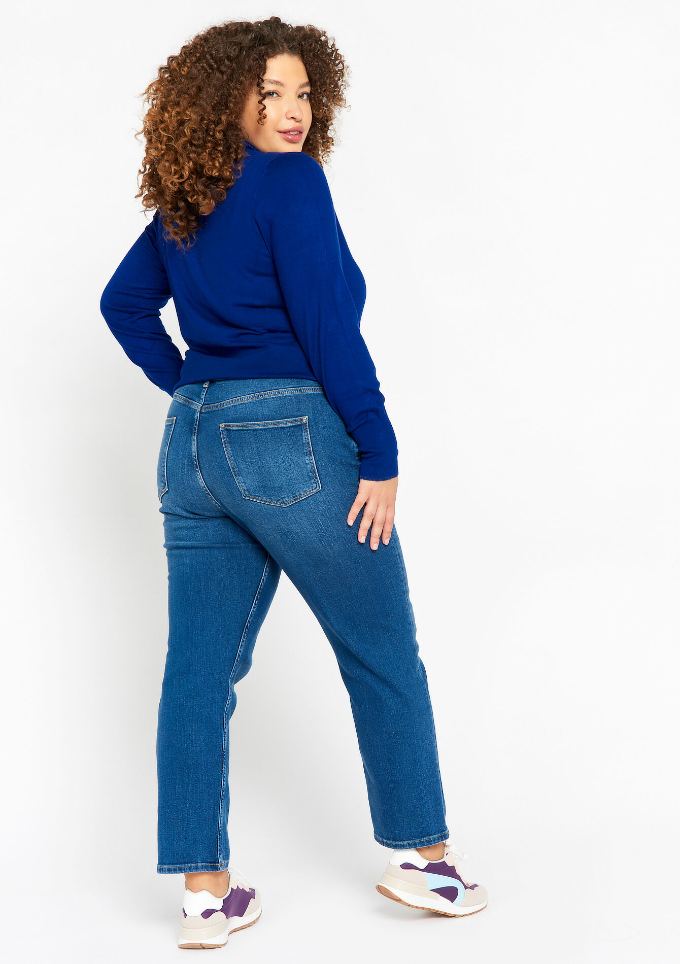 Rechte jeans, Rechte jeans - MEDIUM BLUE - 22000491_0500