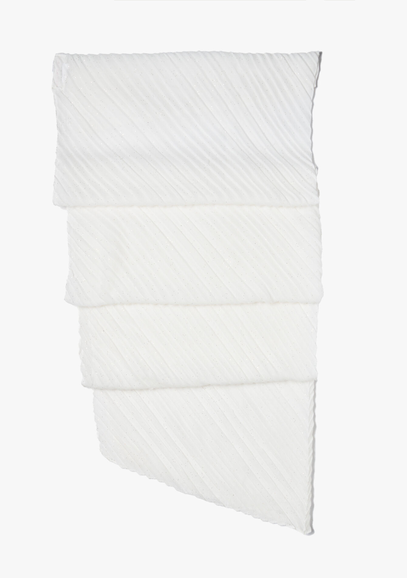 Foulard à sequins effet plissé, Foulard à sequins effet plissé - VANILLA WHITE - 17101258_1013