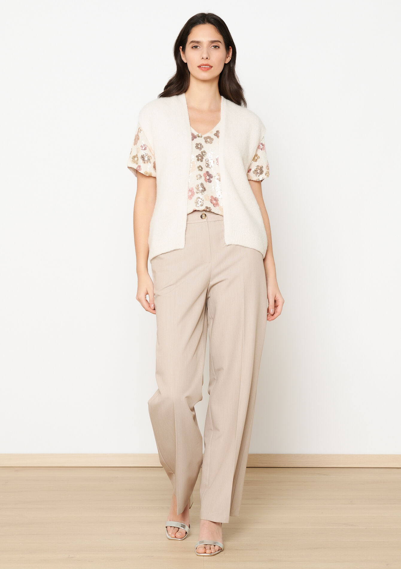 Cardigan sans manches, Cardigan sans manches - VANILLA WHITE - 04101290_1013