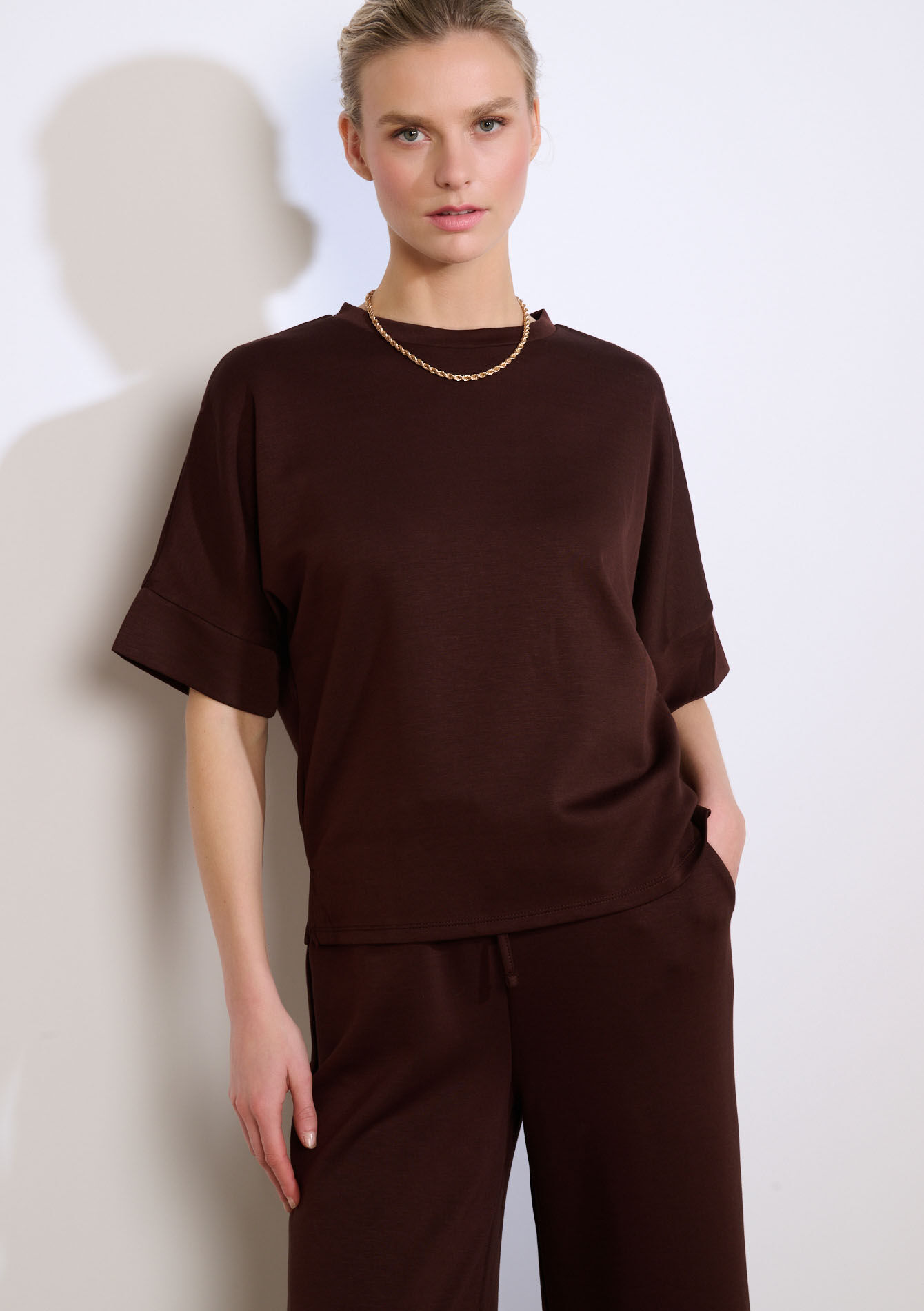 Modal round-neck t-shirt, Modal round-neck t-shirt, , back
