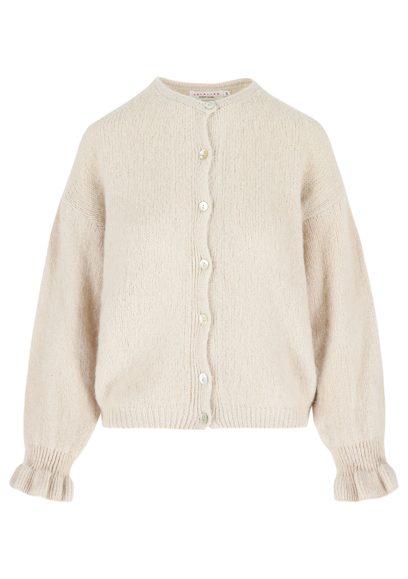 Alpaca cardigan met franjes, Alpaca cardigan met franjes - LT BEIGE - 04101200_2527