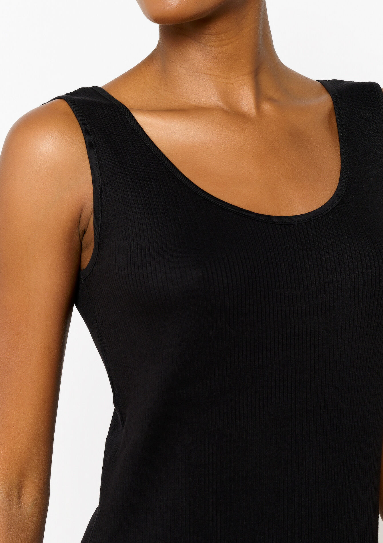 Plain tank top dress, Plain tank top dress - BLACK - 08602259_1119