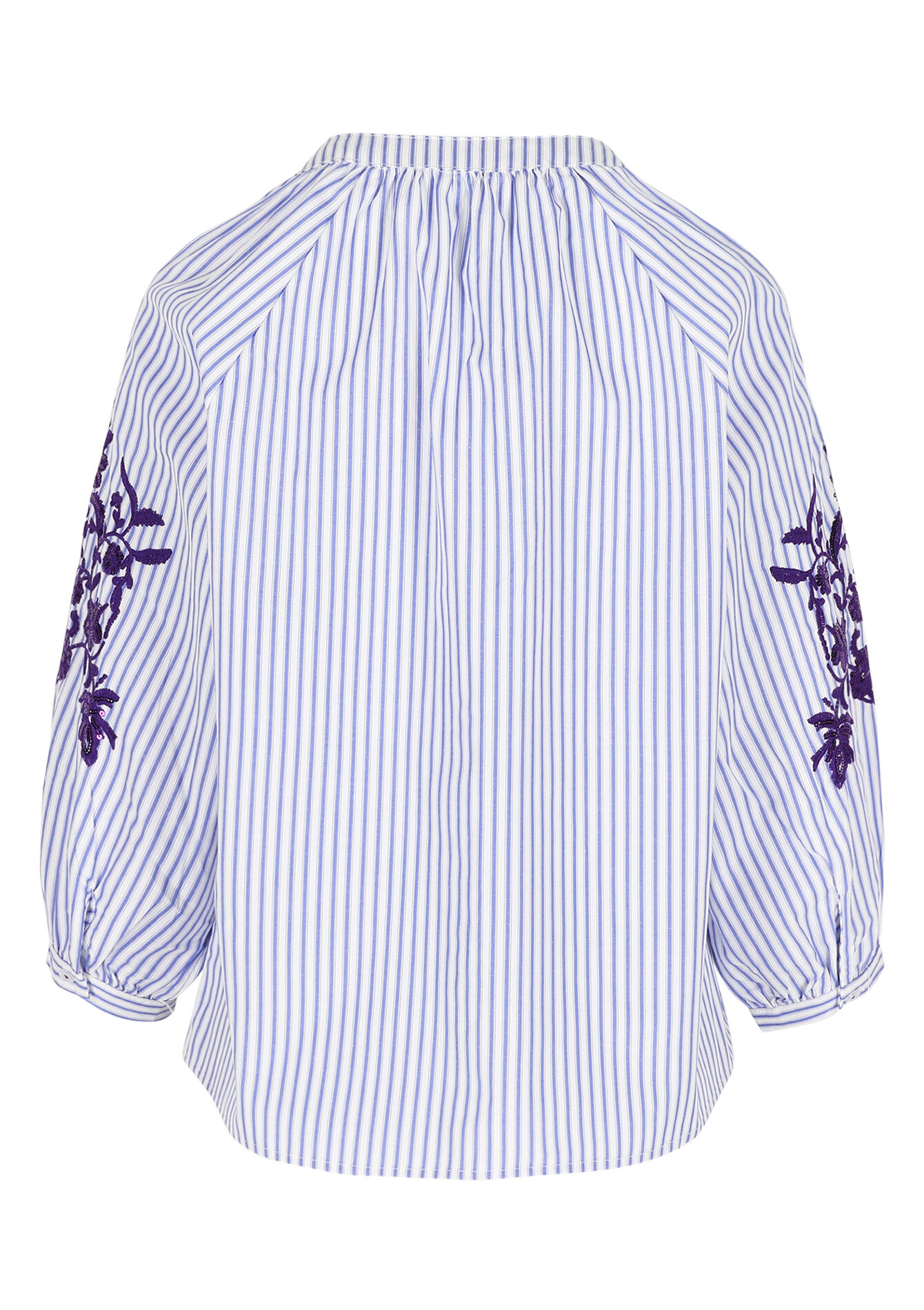 Gestreept hemd met pailletten - ELECTRIC BLUE - 05702911_1619