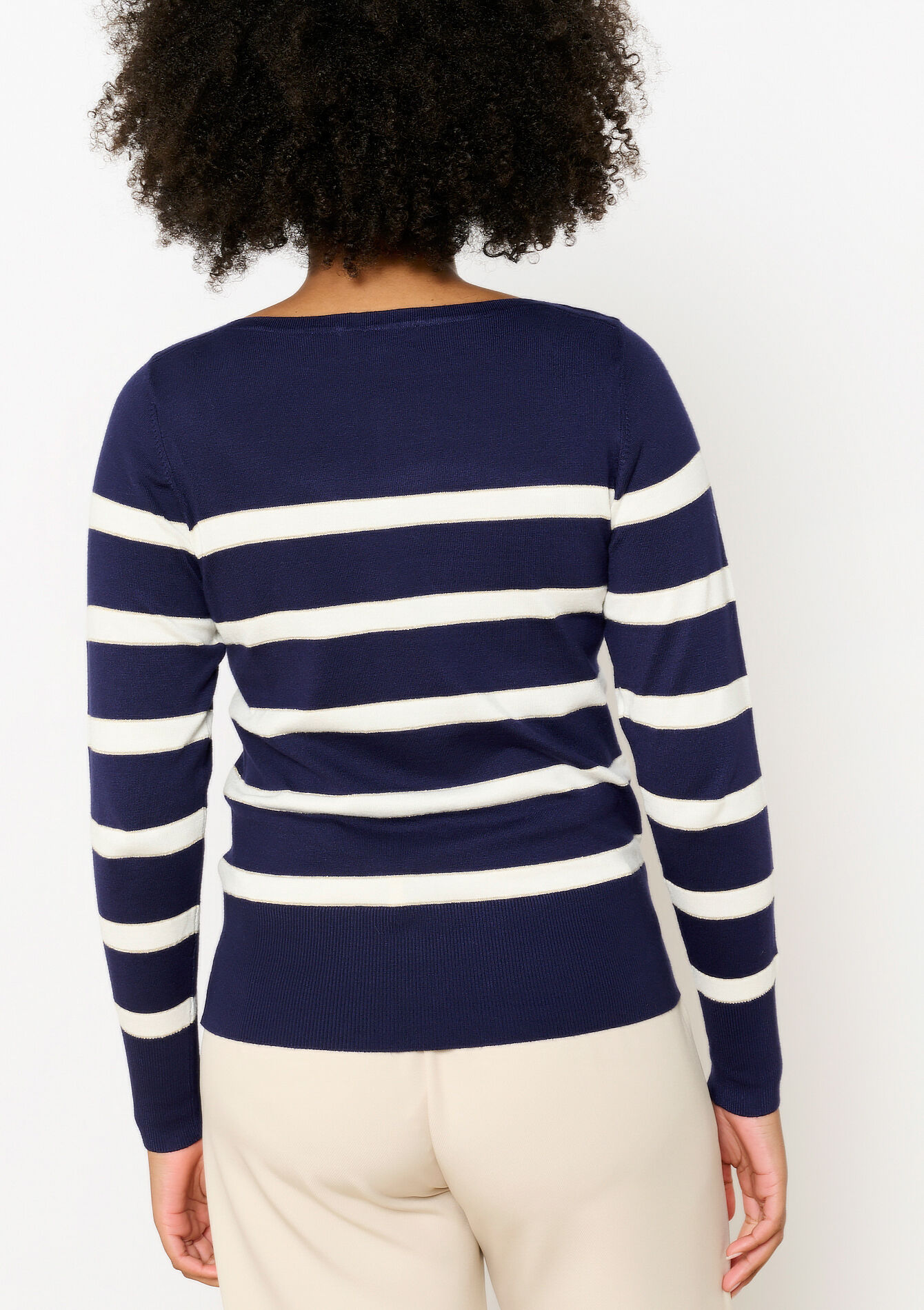Gestreepte trui met boothals, Gestreepte trui met boothals - NAVY BASIC - 04006651_2723