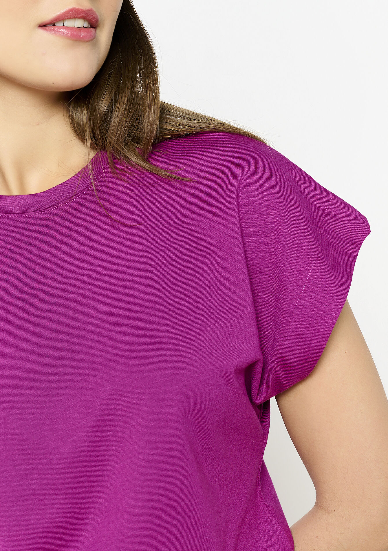 T-shirt basique en coton - VIOLINE - 02301672_2576