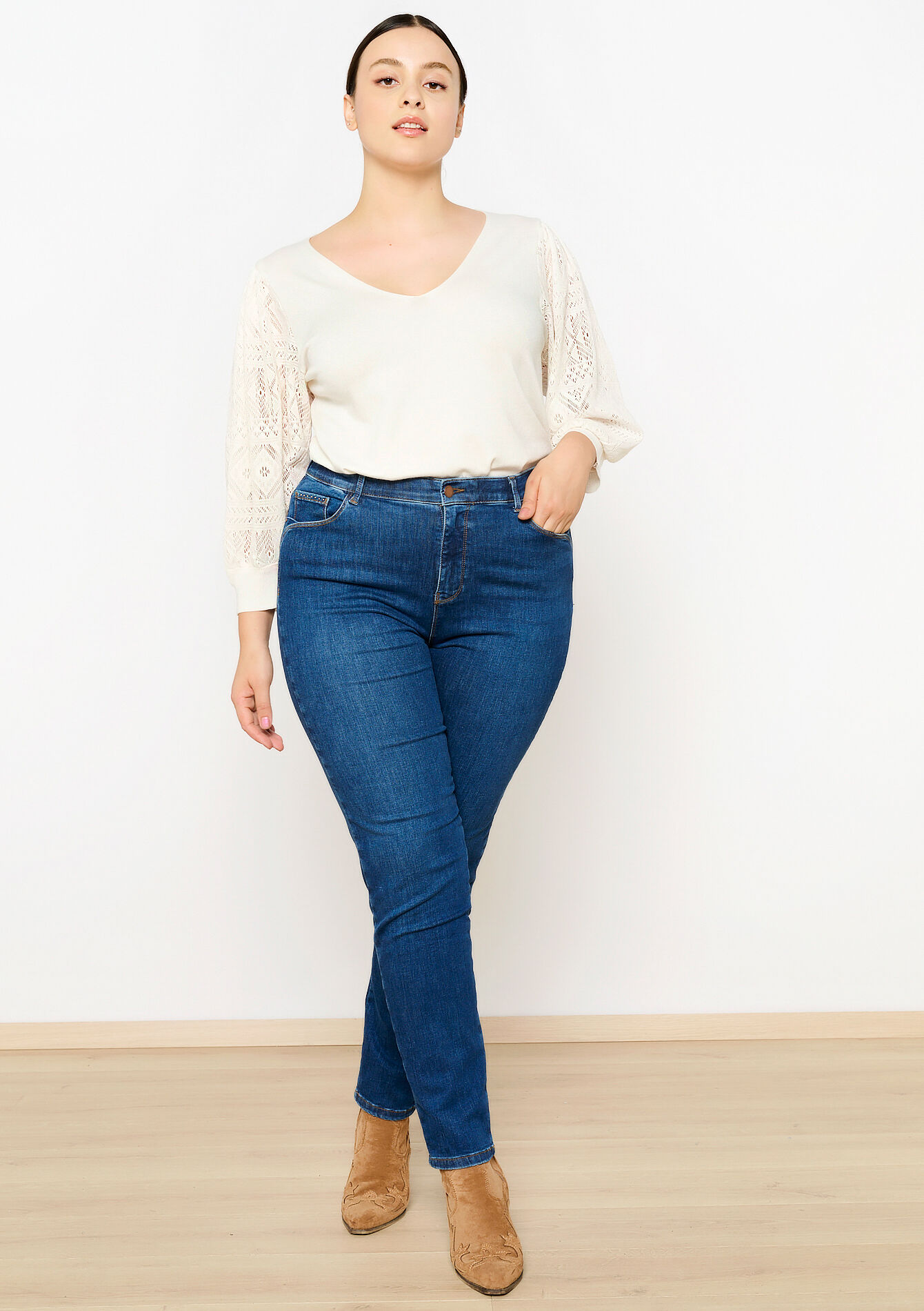 Multiple size slim jeans - DARK BLUE - 22000474_0501