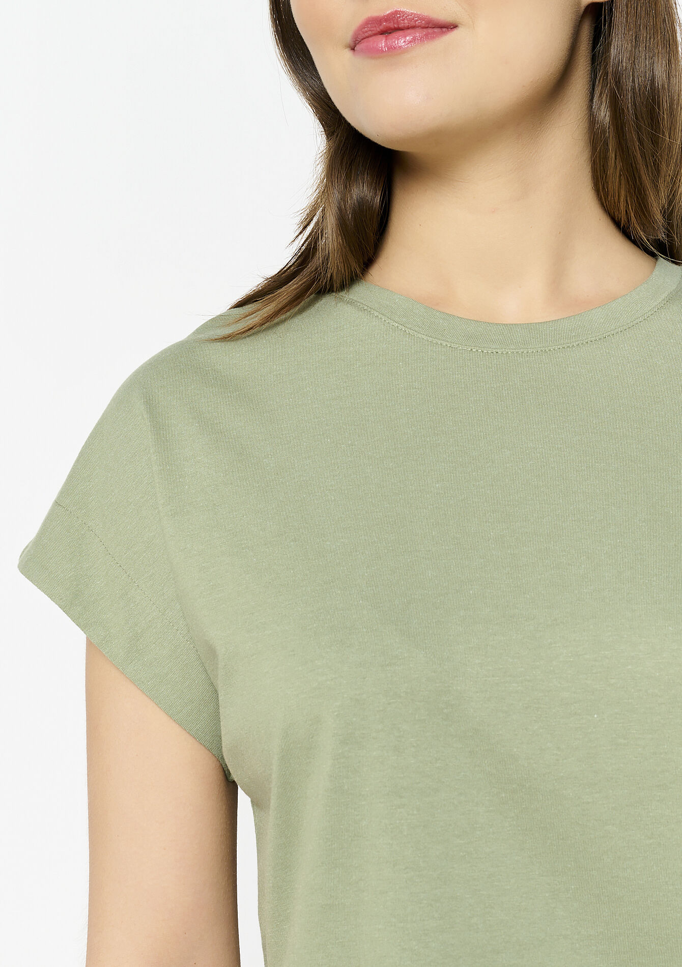 Basic cotton t-shirt, Basic cotton t-shirt - KHAKI FADED - 02301672_4326