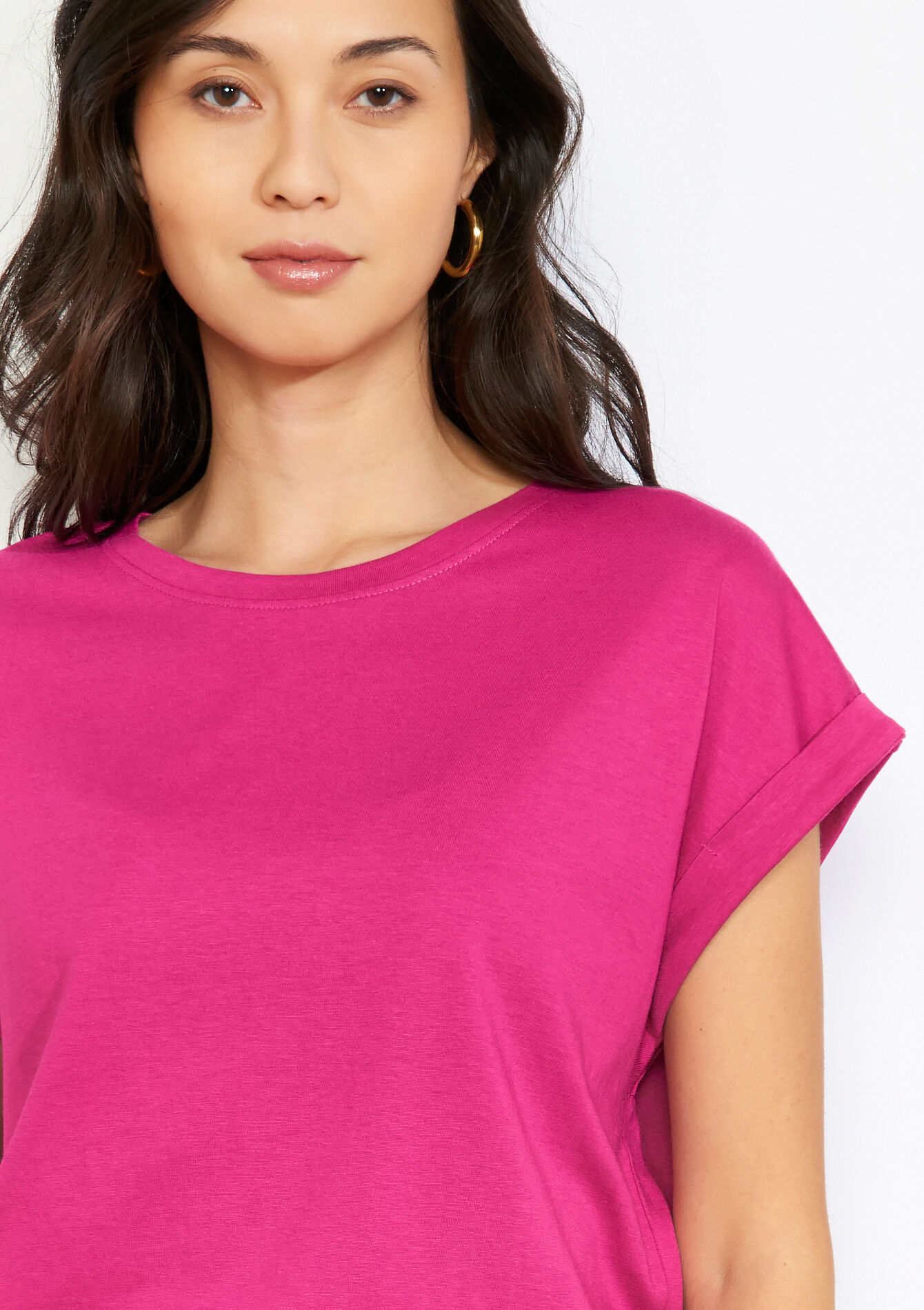 Losvallende T-shirt, Losvallende T-shirt - VIOLINE - 02301926_2576