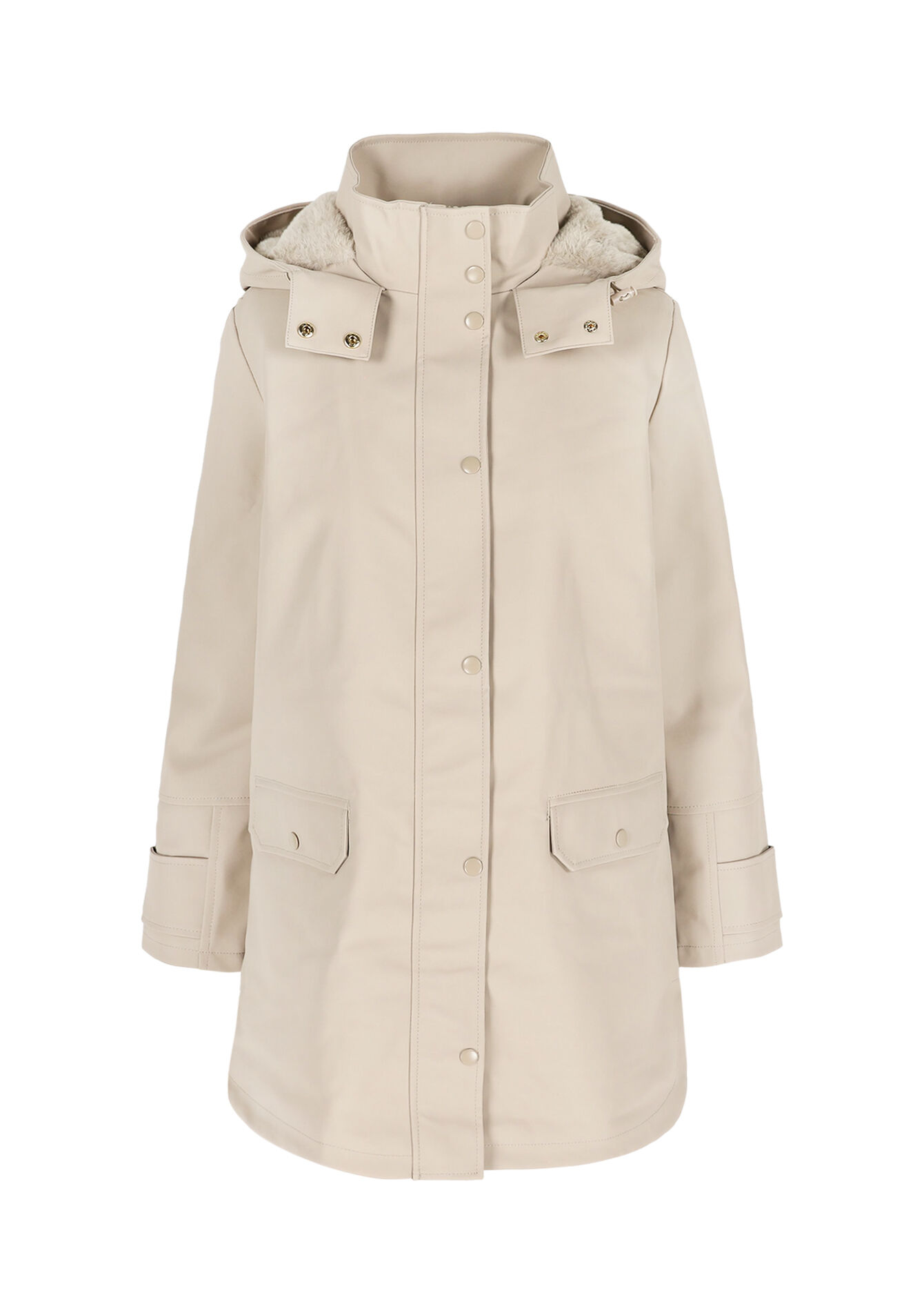 Parka à capuche imperméable - TAUPE - 23000741_1021