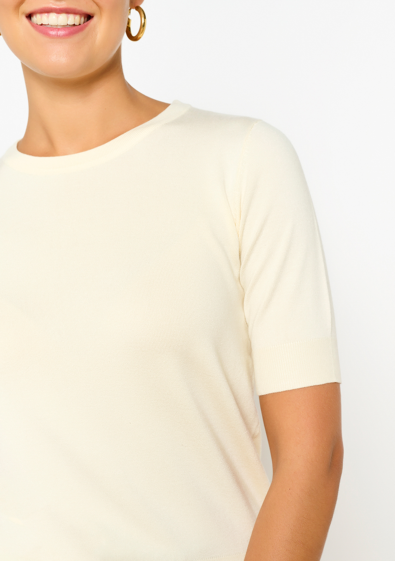 Pullover à manches courtes, undefined - VANILLA WHITE - undefined
