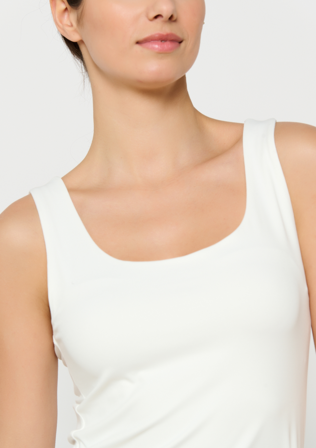 Top met ronde hals, undefined - OPTICAL WHITE - undefined