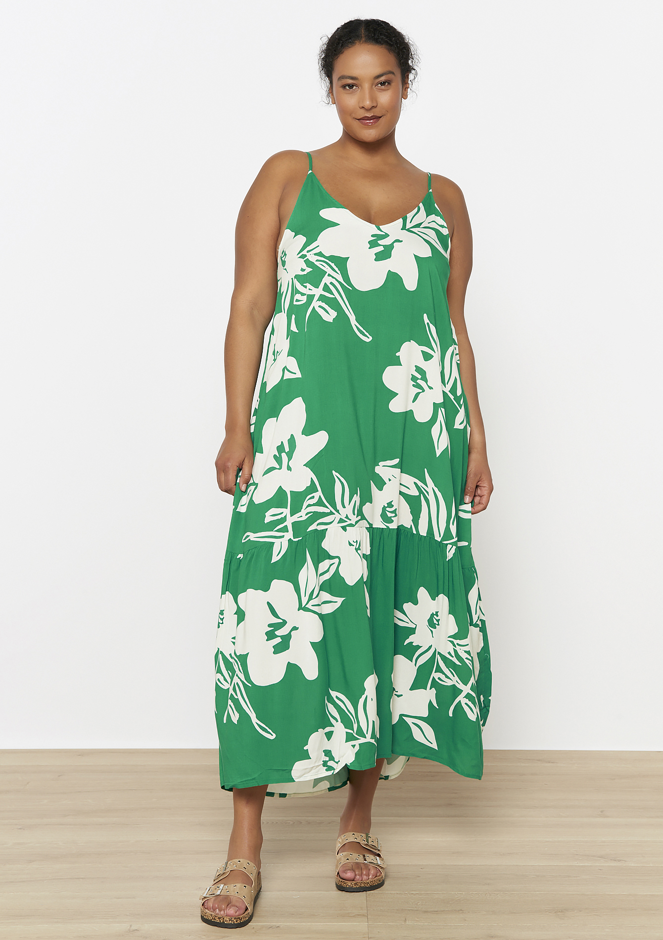 Robe longue à bretelles, undefined - GREEN APPLE - undefined