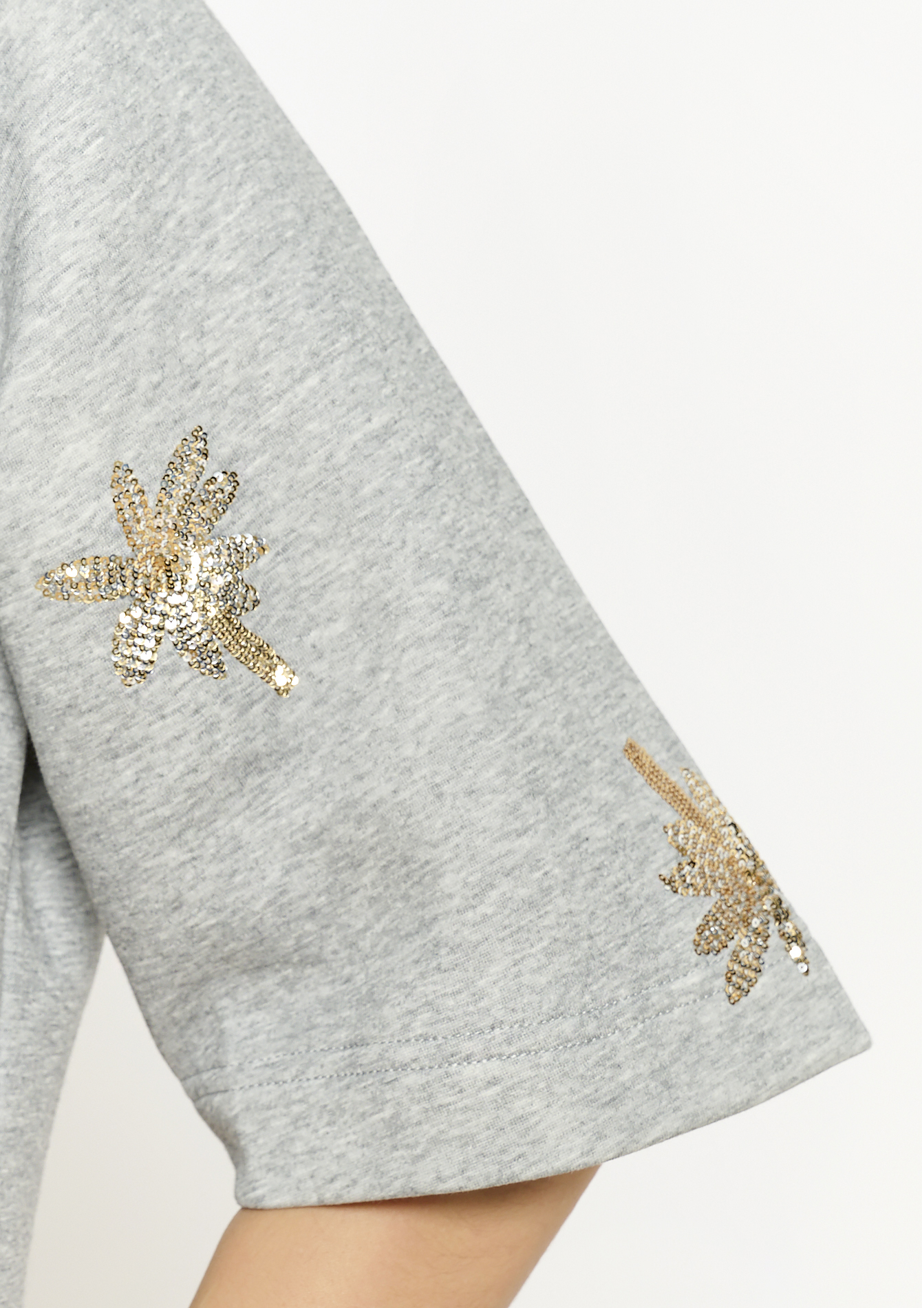 Sweat brodé décontracté, undefined - LIGHT GREY MEL - undefined