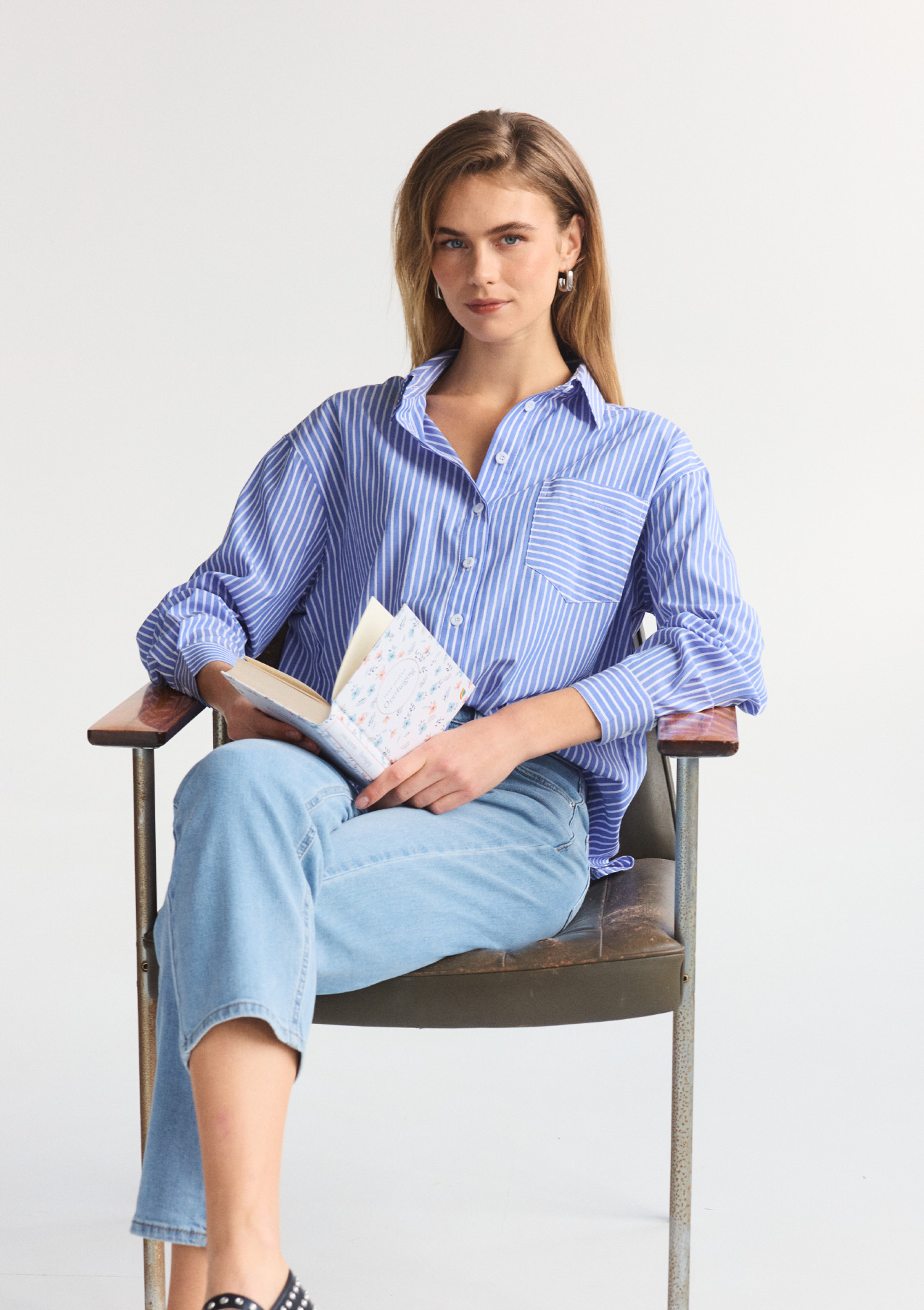 Chemise à rayures, undefined - BLUE FAIENCE - undefined