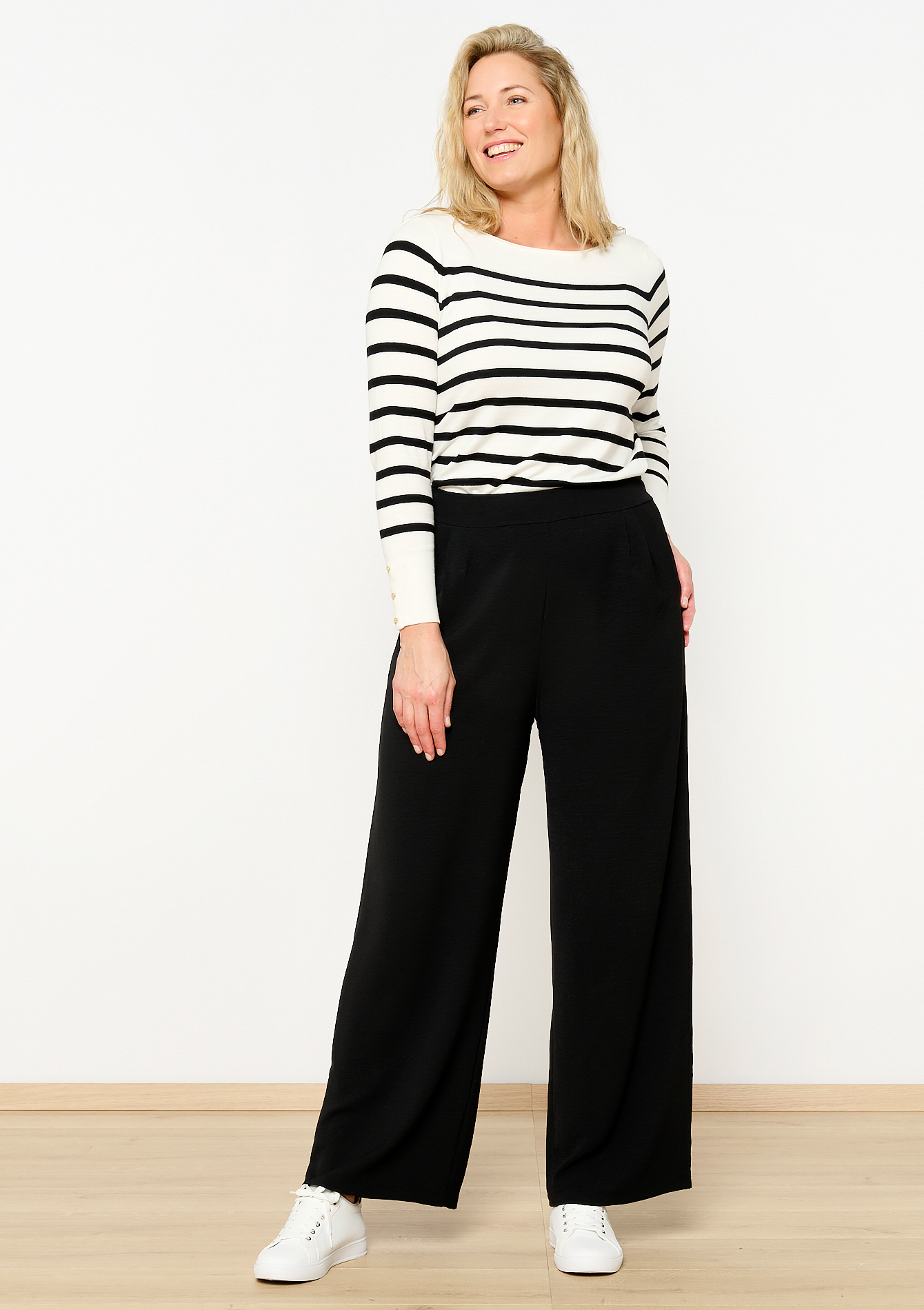 Pantalon évasé, undefined - BLACK - undefined