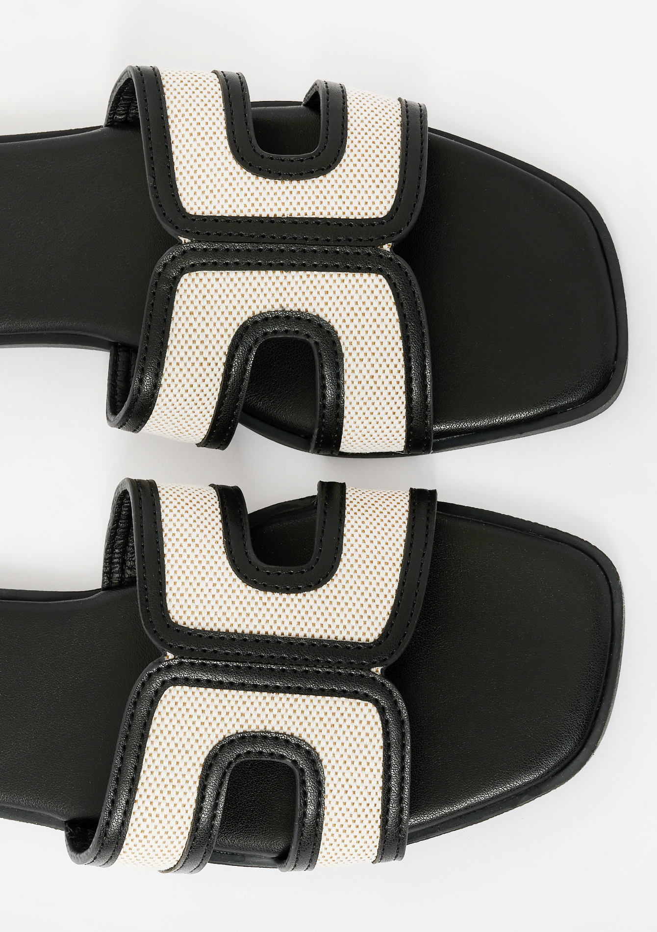 Mules plates graphiques, undefined - BLACK - undefined