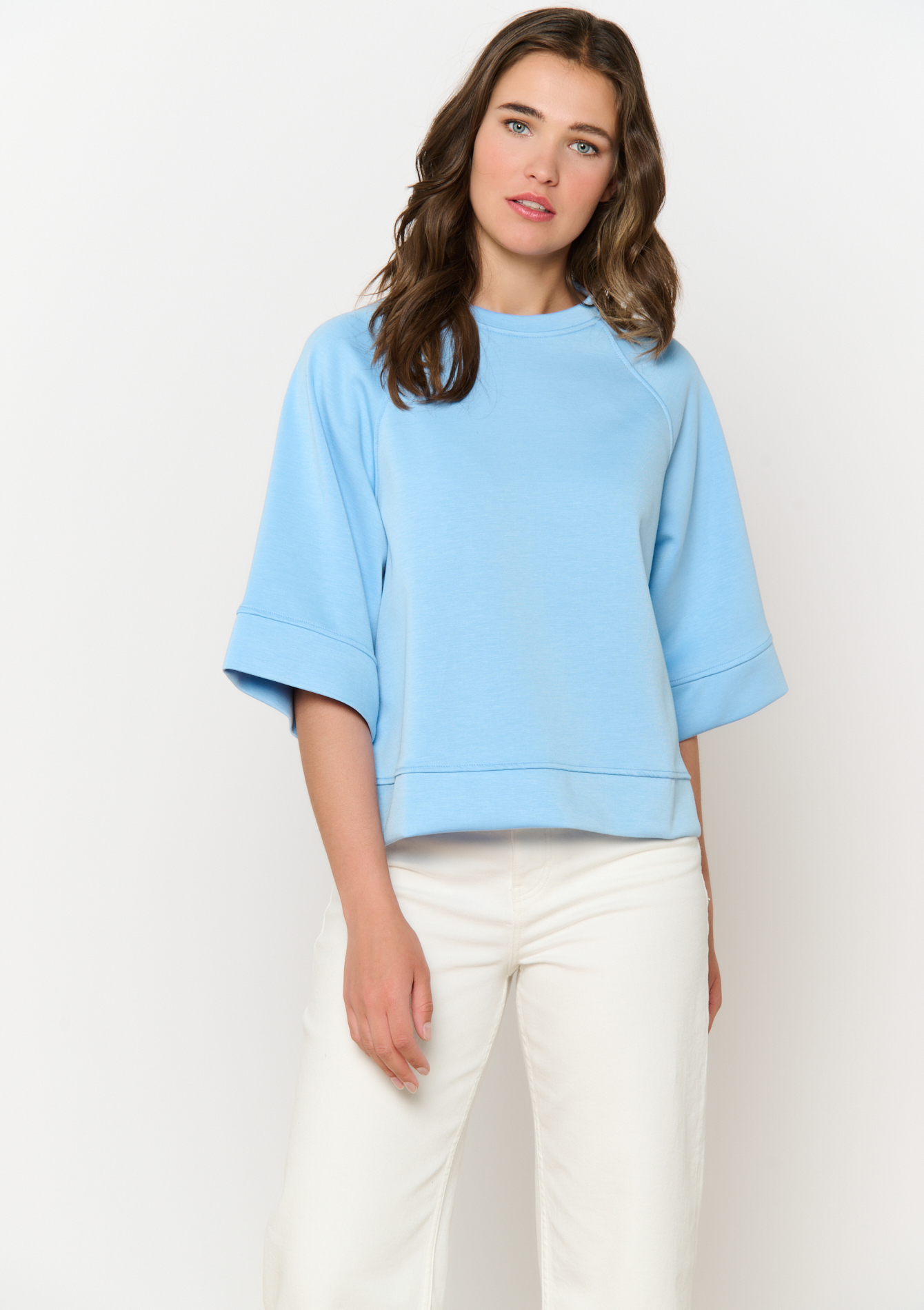 Sweat fluide manches larges, undefined - LIGHT BLUE - undefined