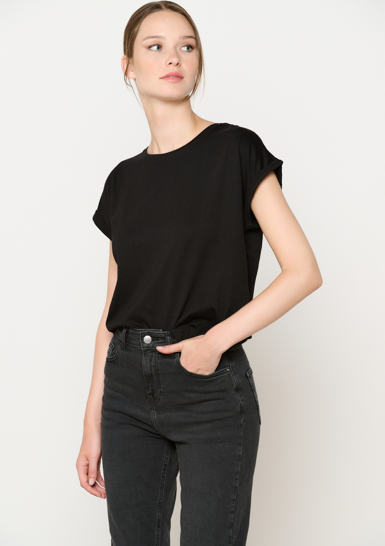 T-shirt à manches courtes, undefined - BLACK - undefined