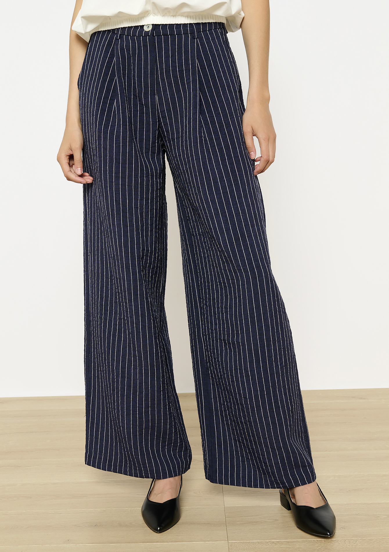 Pantalon habillé à rayures, undefined - NAVY DARK - undefined