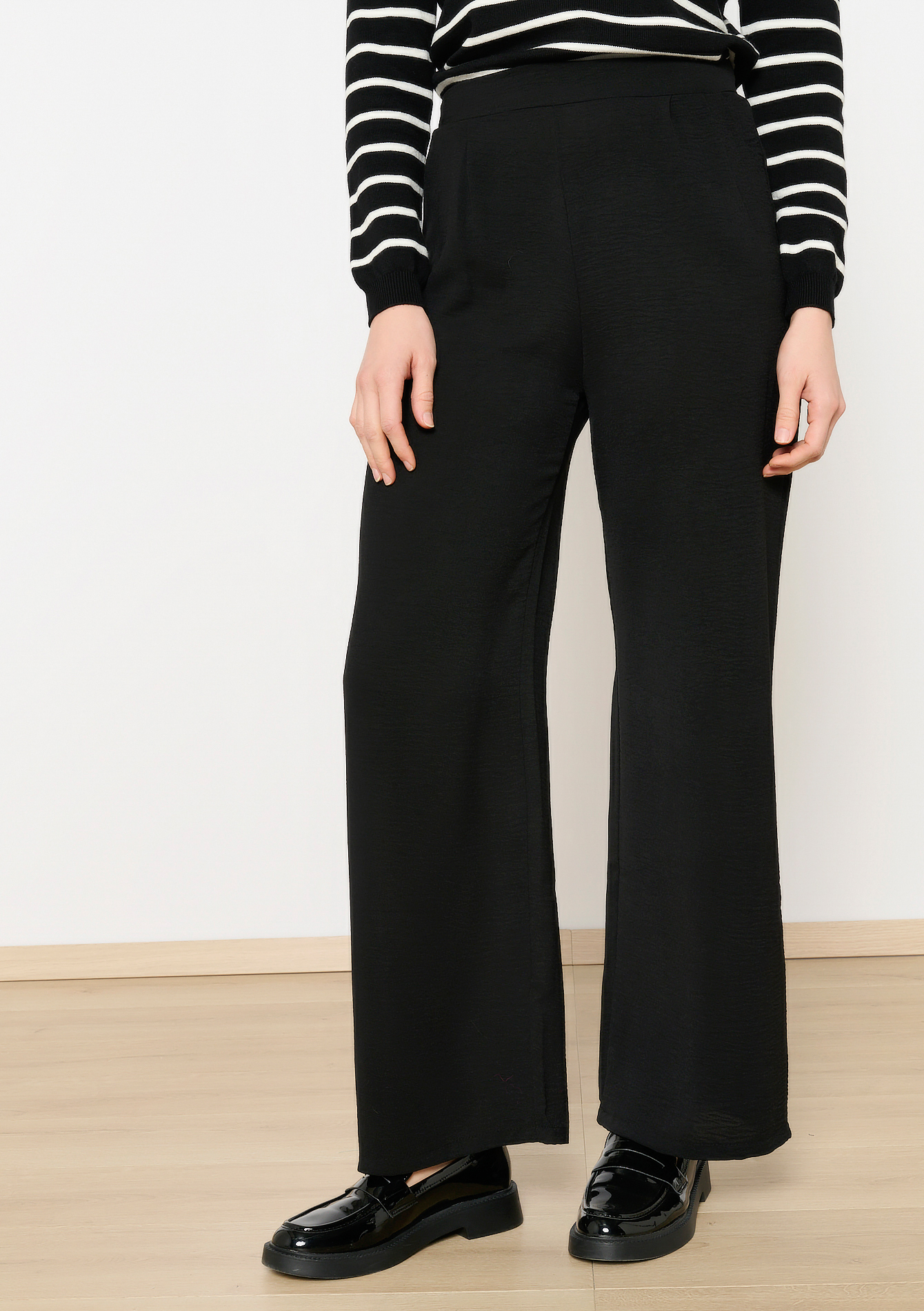 Pantalon large fluide, undefined - BLACK - undefined