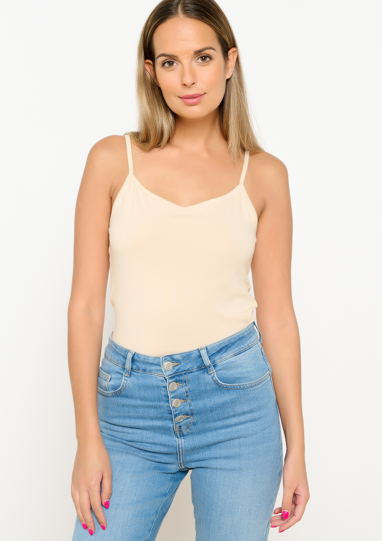 Débardeur à fines bretelles, undefined - LT BEIGE - undefined