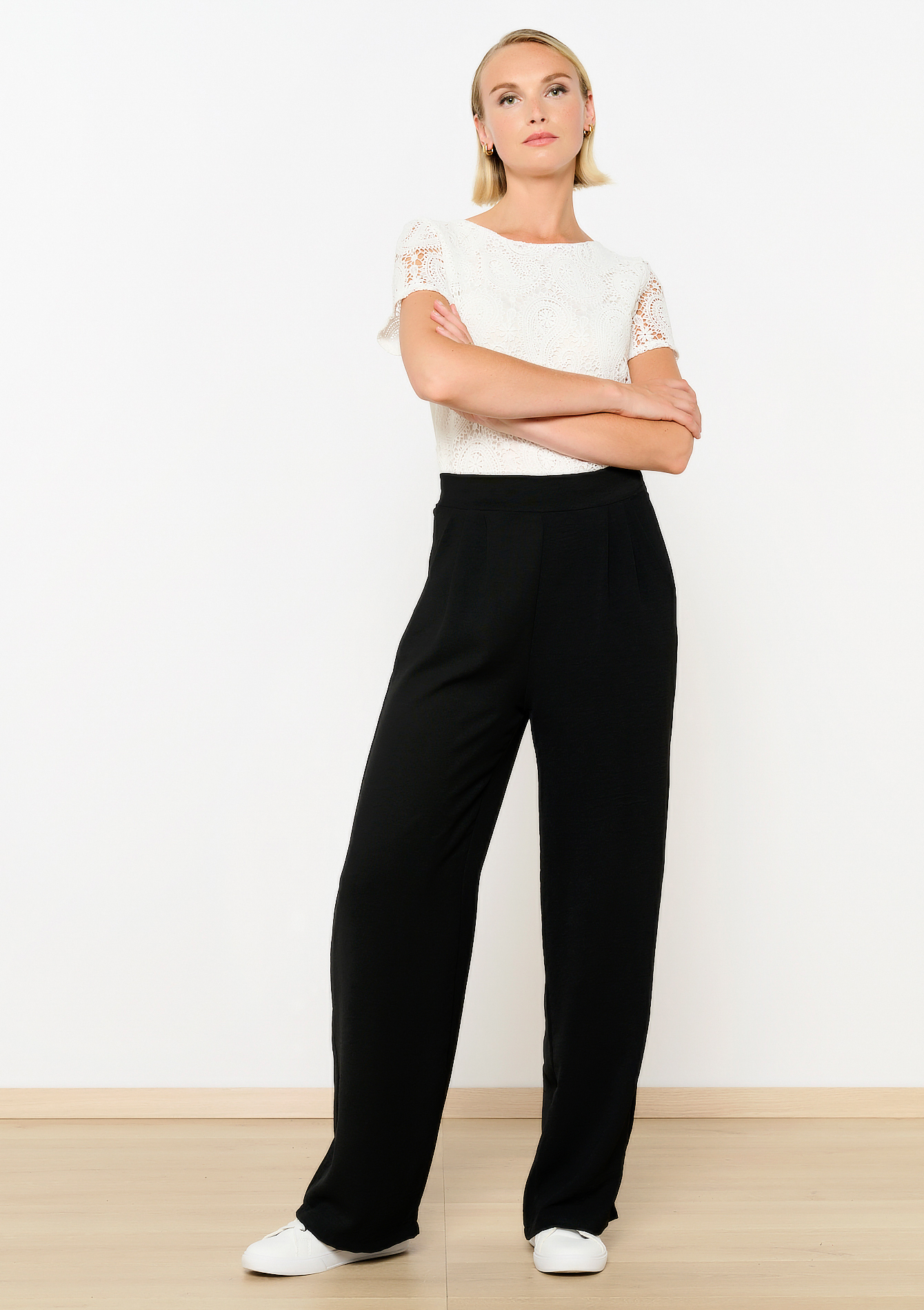 Pantalon évasé, undefined - BLACK - undefined