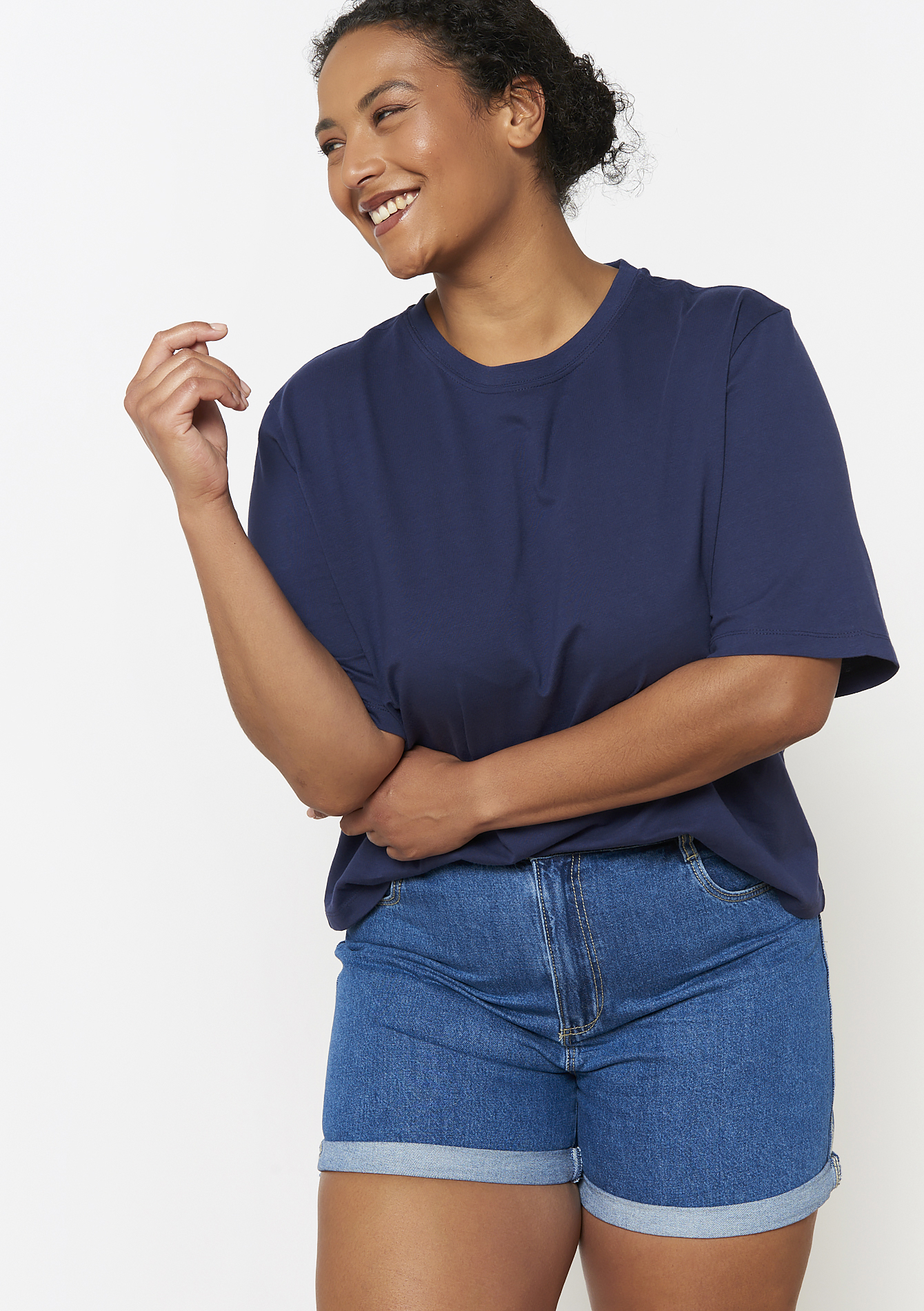 T-shirt en jersey, undefined - NAVY BASIC - undefined