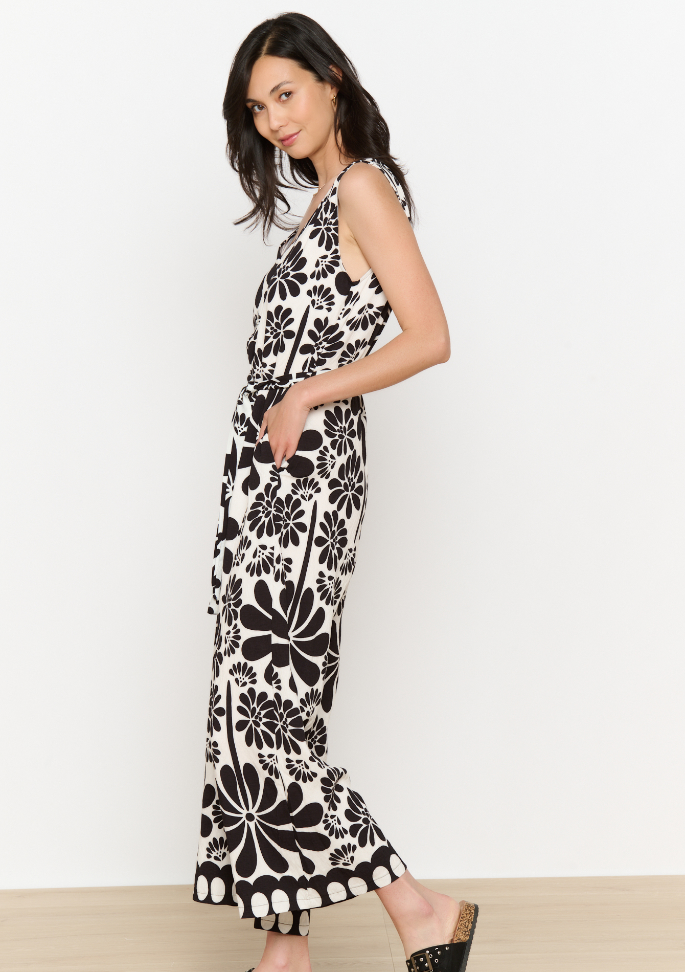 Printed jumpsuit, undefined - BLACK - undefined