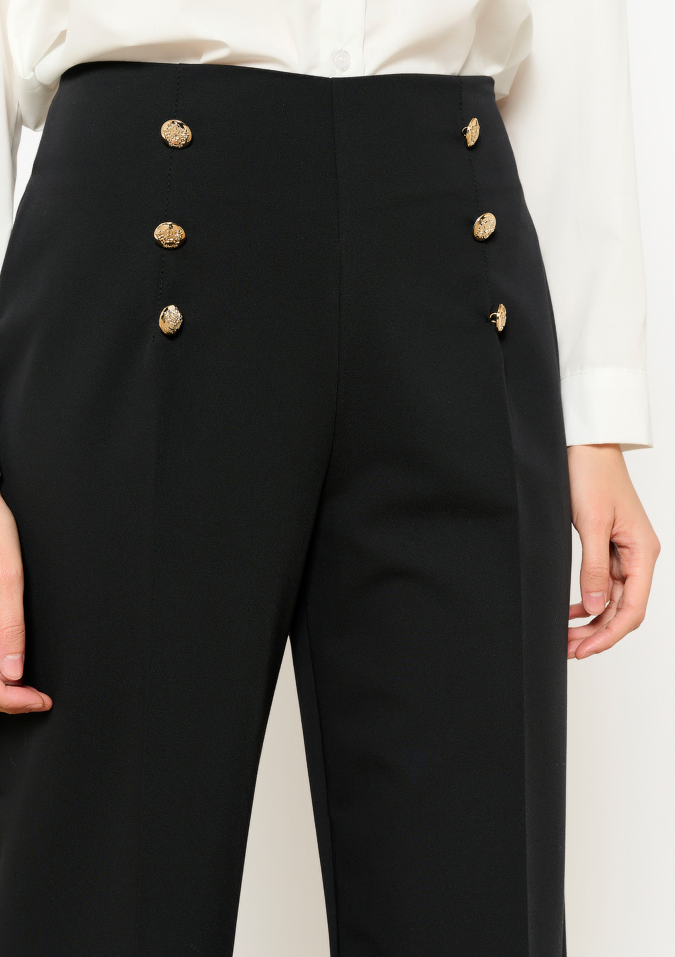 Pantalon style marin, undefined - BLACK - undefined