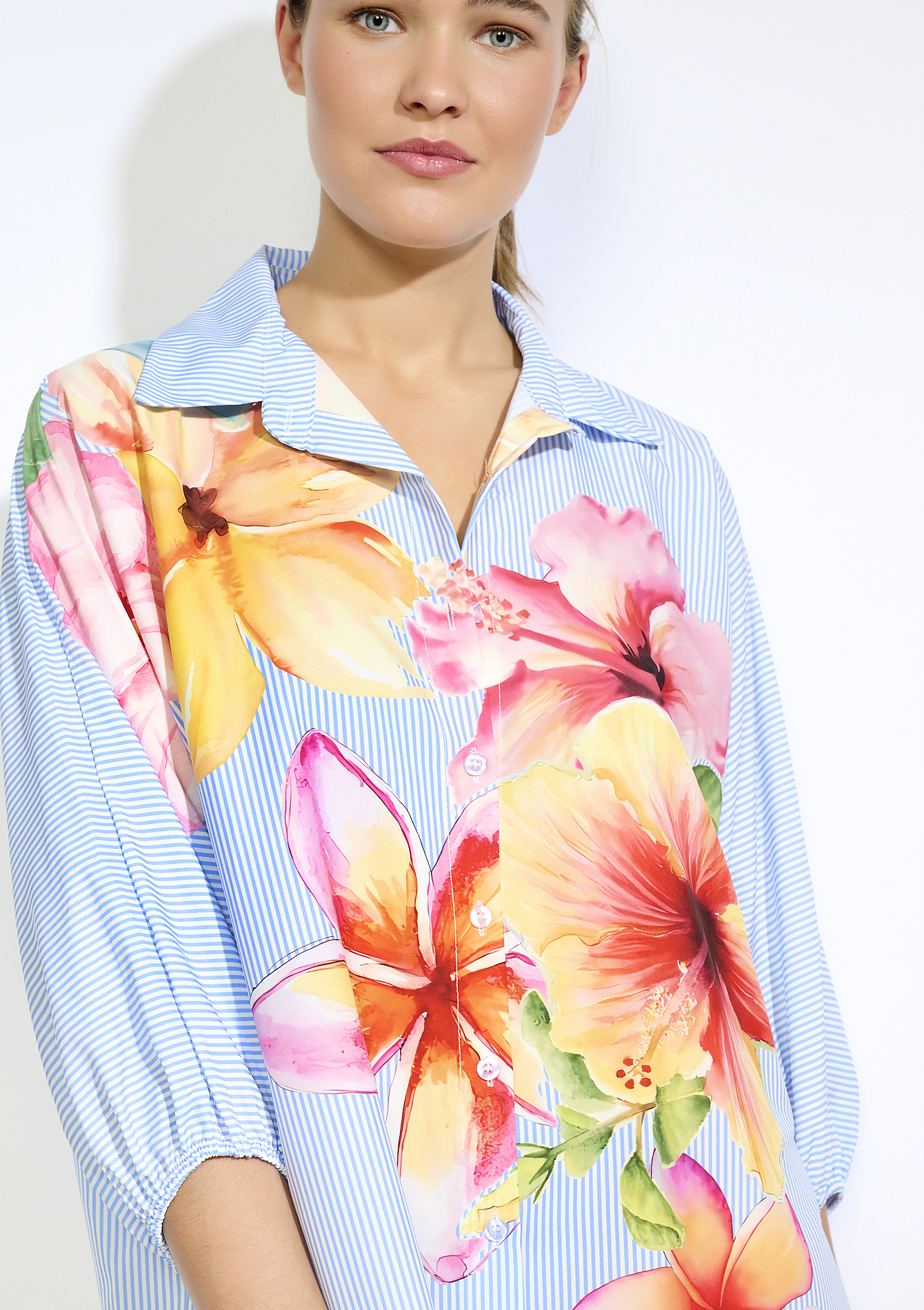 Floral shirt dress, undefined - OFFWHITE - undefined