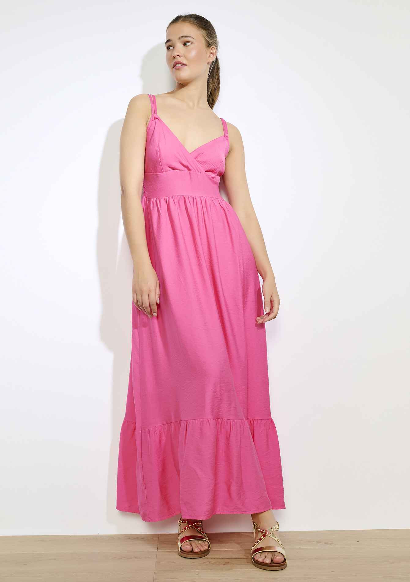Robe longue fluide, undefined - FUCHSIA - undefined